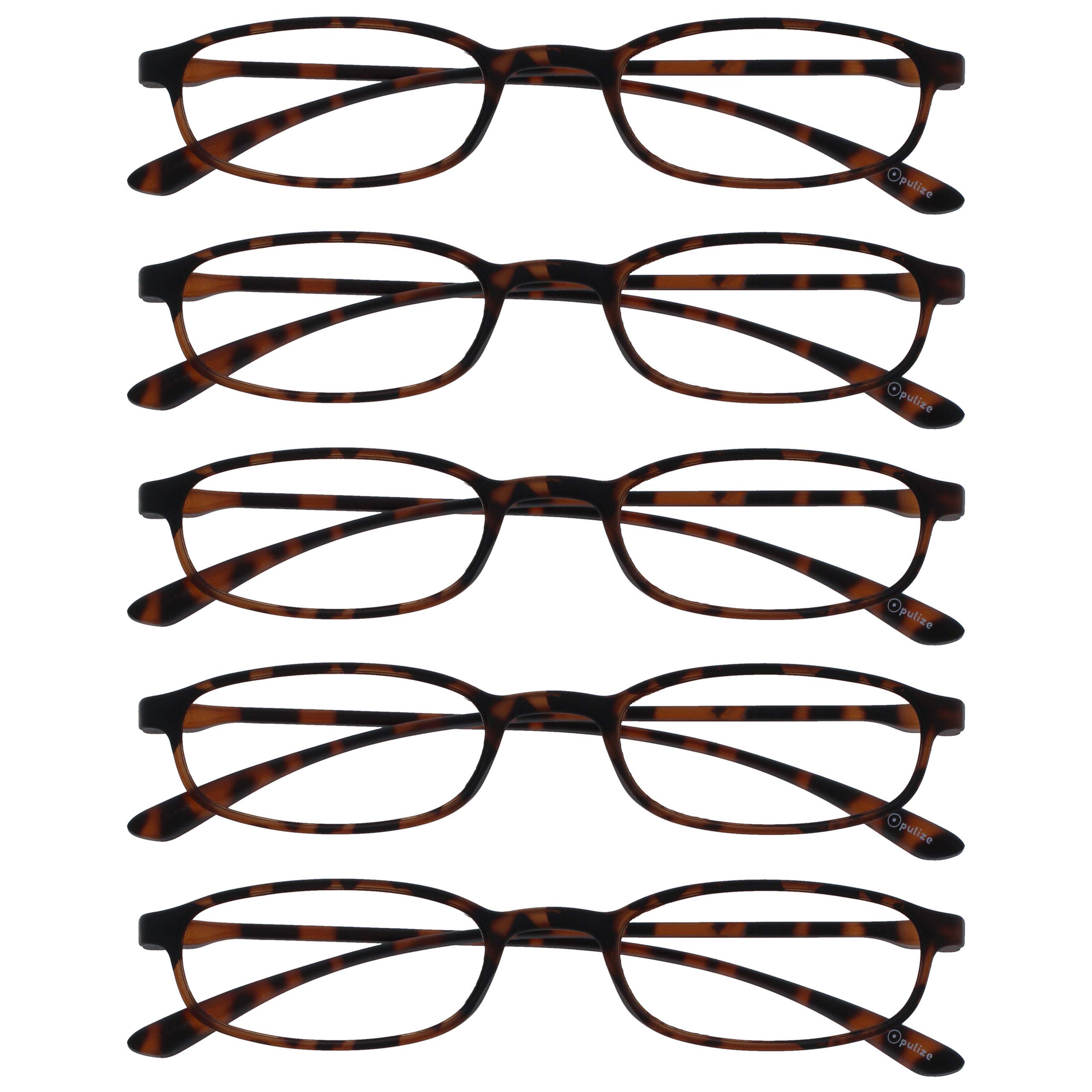 Discount Code Fly Pack 5 Format Poche Super Lumière Lunettes De Lecture Marron Mat Blue Light Glasses