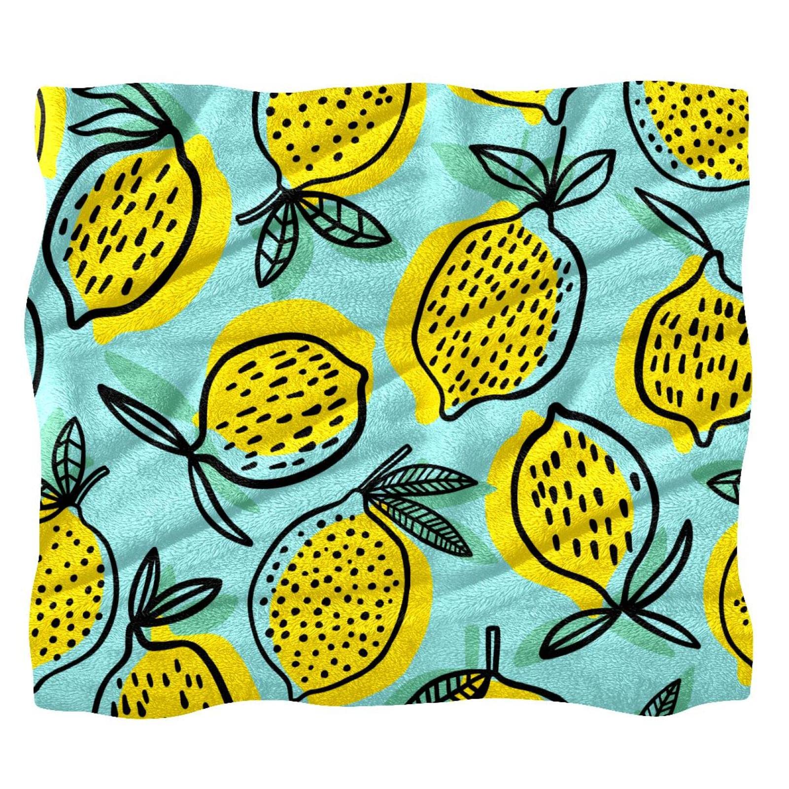 Coperta in pile verde limone, per divano, letto o divano