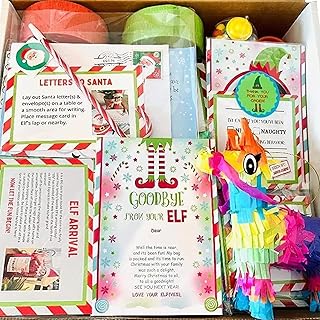Elf on The Shelf 24 Day Kit 2023,elf on The Shelf 24 Day Kit,12/24 Days of Christmas Elf Kit,New Christmas Elf Kit,Elf Props, Christmas Activities Surprise Party Toy Gifts for Kids Teens (24 days)