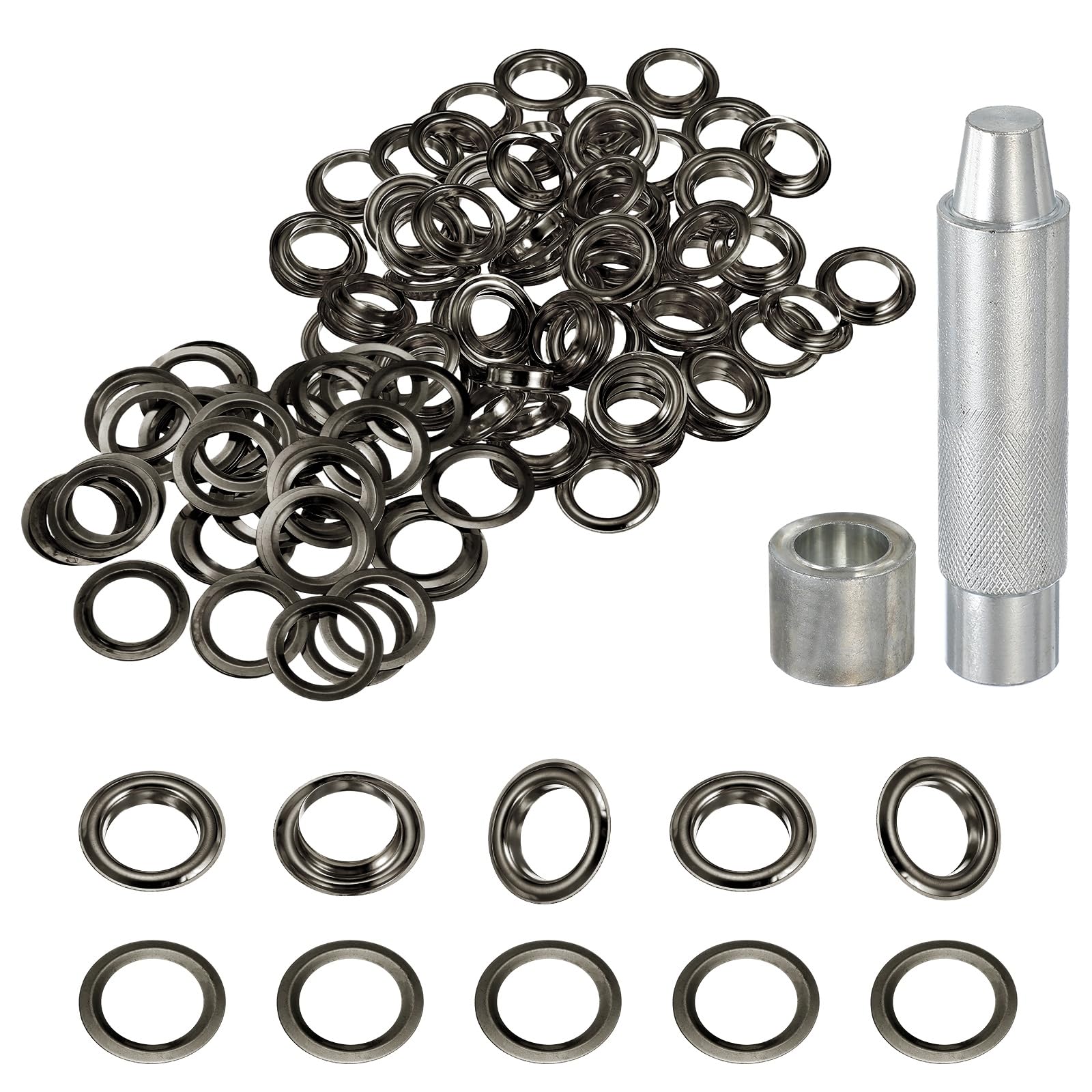 Réparer tissu déchiré grâce aux œillets en cuivre 17 mm avec outil