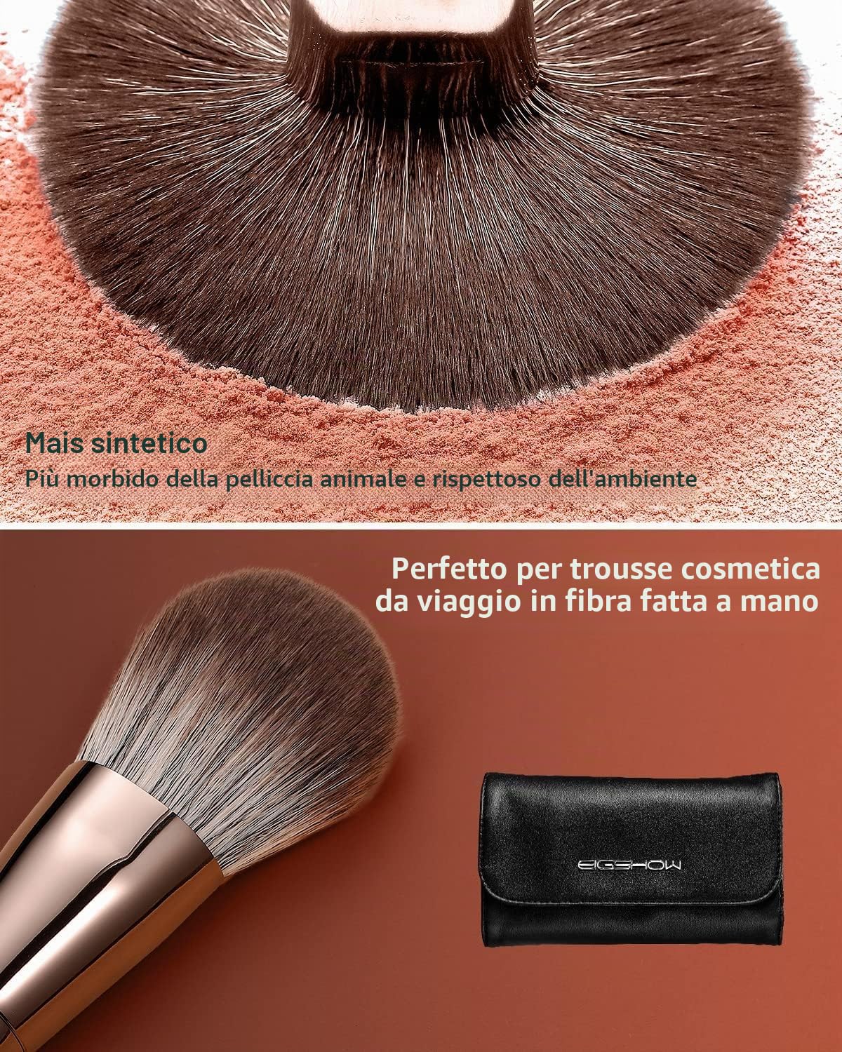 Eigshow Set di pennelli per il trucco professionale sintetici
