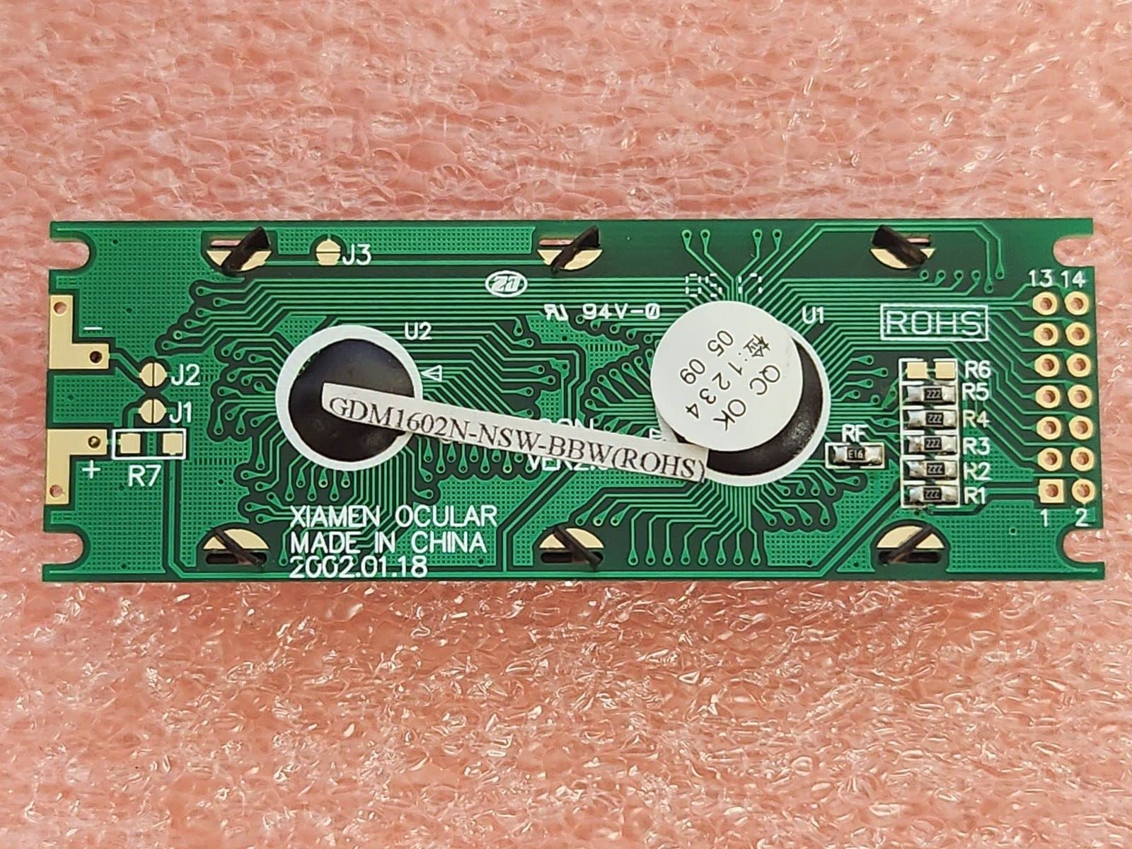 (1 PC) GDM1602N-NS(W)-BBW Display LCDM TRANSF. LED STN Y h