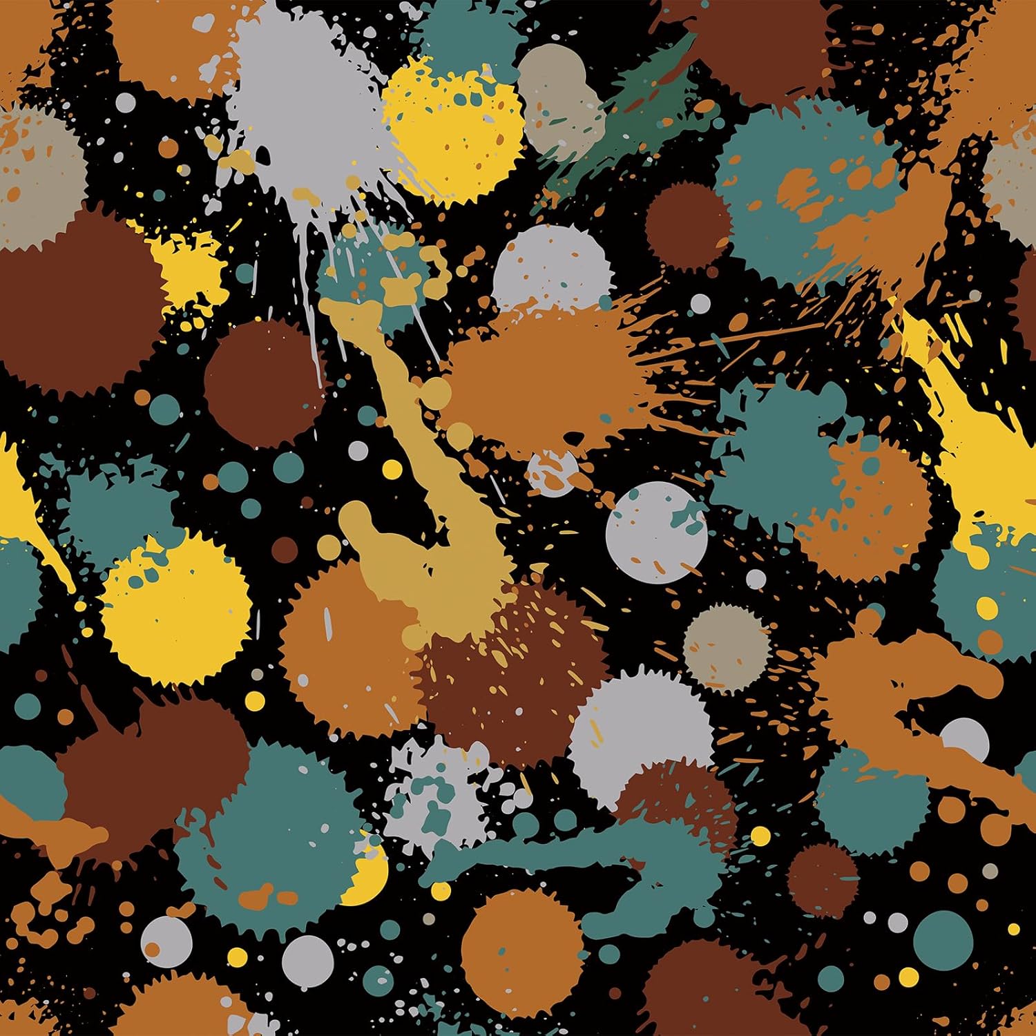 ReWallpaper 17.5inx23ft Retro Wallpaper Peel and Stick Groovy Funky Wall Paper for Bathroom Boys Bedroom Classroom Irregular Colorful Polka Dot Contact Paper for Cabinets Door Walls Orange Blue Yellow