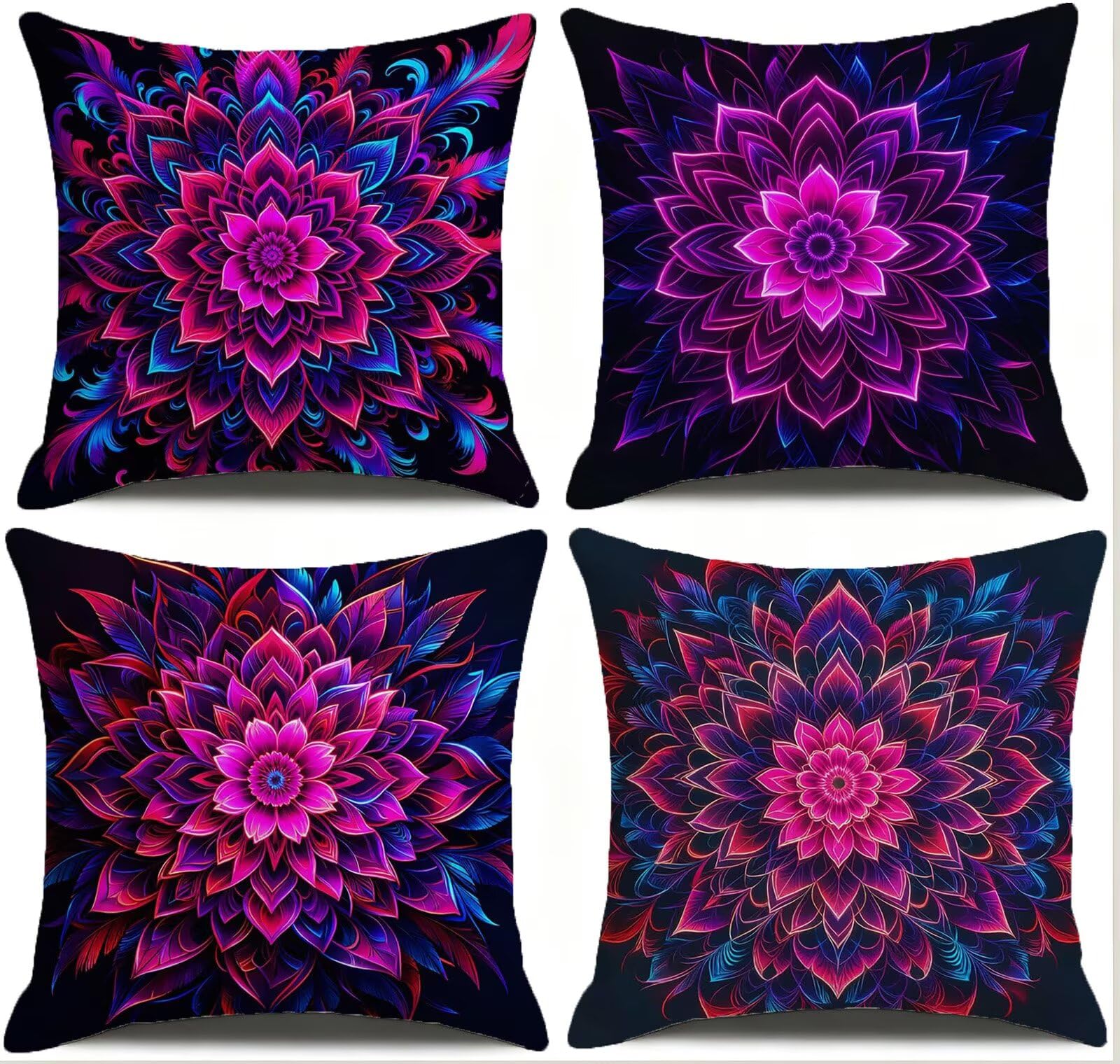 Coussin Exterieur Impermeable Violet, Taie Oreiller 45x45, Cod-343