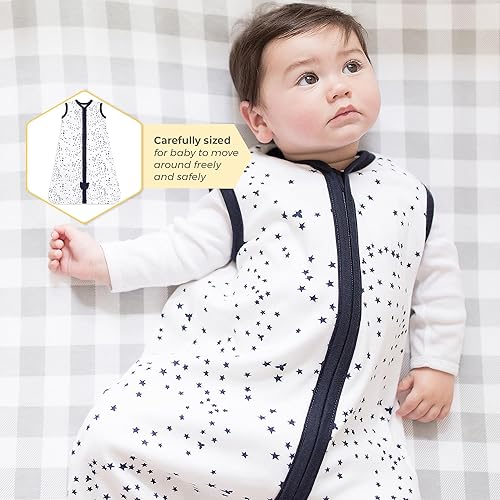 Miniatura 4 de Burt's Bees Baby - Beekeeper Manta de vestir para bebé, 100% algodón orgánico, unisex, saco de transición niña, niño, peso ligero 0.5 TOG o medio