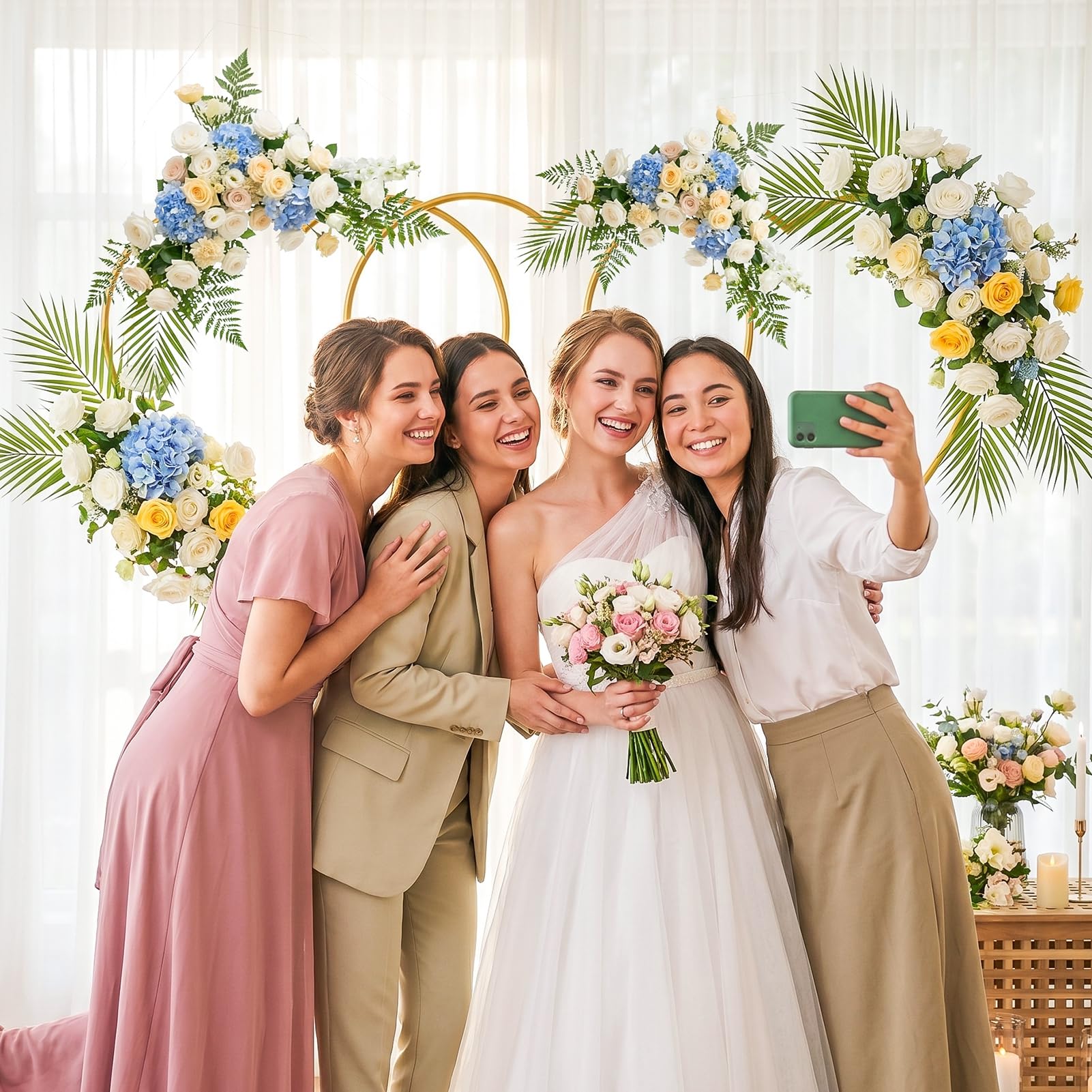 Herz-Bogenständer aus Metall, 5,7 ft goldener Herzrahmen für Hochzeit