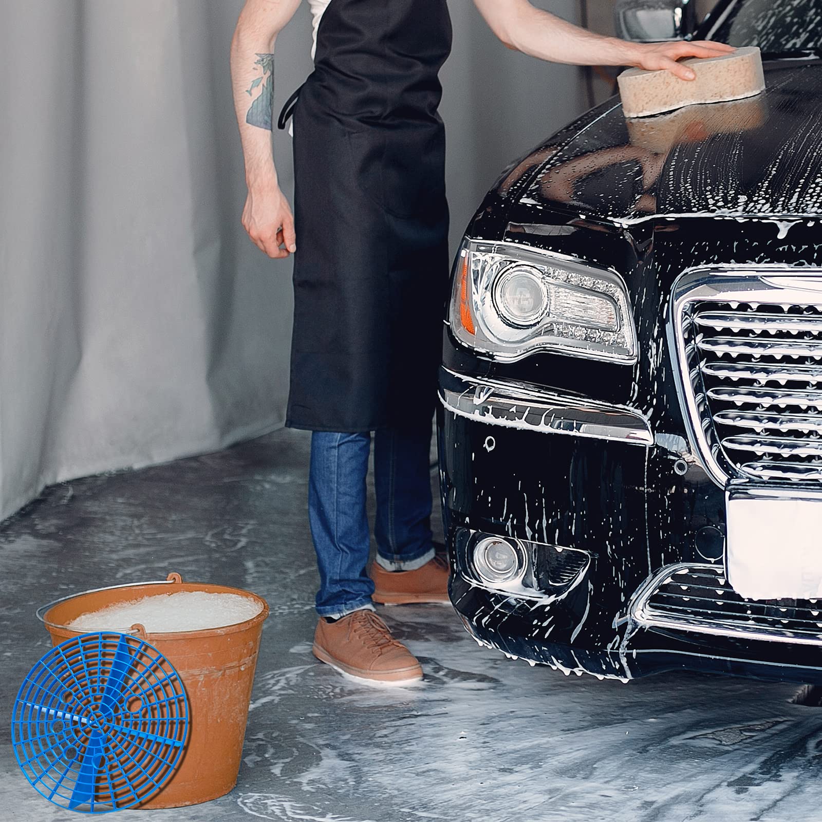 Tallew Car Wash Bucket Insert Grit Traps for Car Washing Detailing Kit Accessories Cleaning Tool Fits 12 Inch — view 5