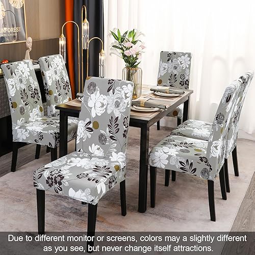 Miniatura 2 de JQinHome Juego de 6 fundas para silla Parsons de alta elasticidad, extraíbles y lavables, para silla Parsons en casa, fiesta, hotel, ceremonia de