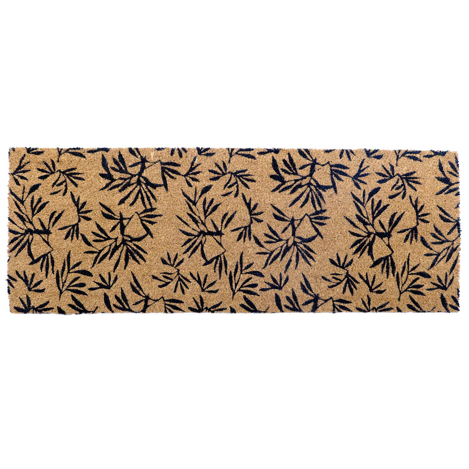 Buy Onlymat Natural Coir Black Leaf Printed Doormat LongLasting, Heavy