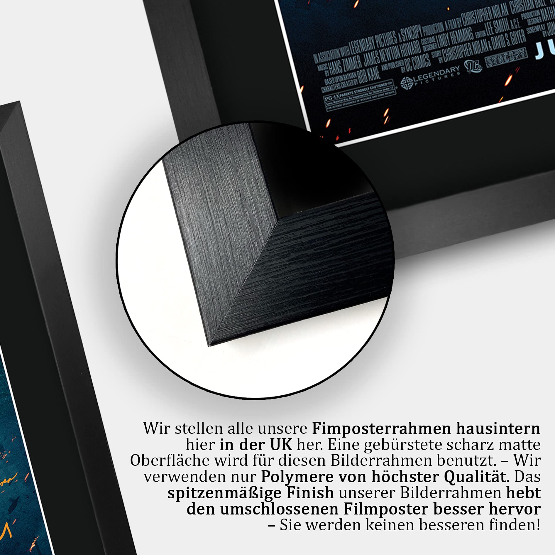 HWC Trading The Dark Knight Batman A3 Gerahmte Signiert Gedruckt Autogramme Bild Druck-Fotoanzeige Geschenk Für Filmfans