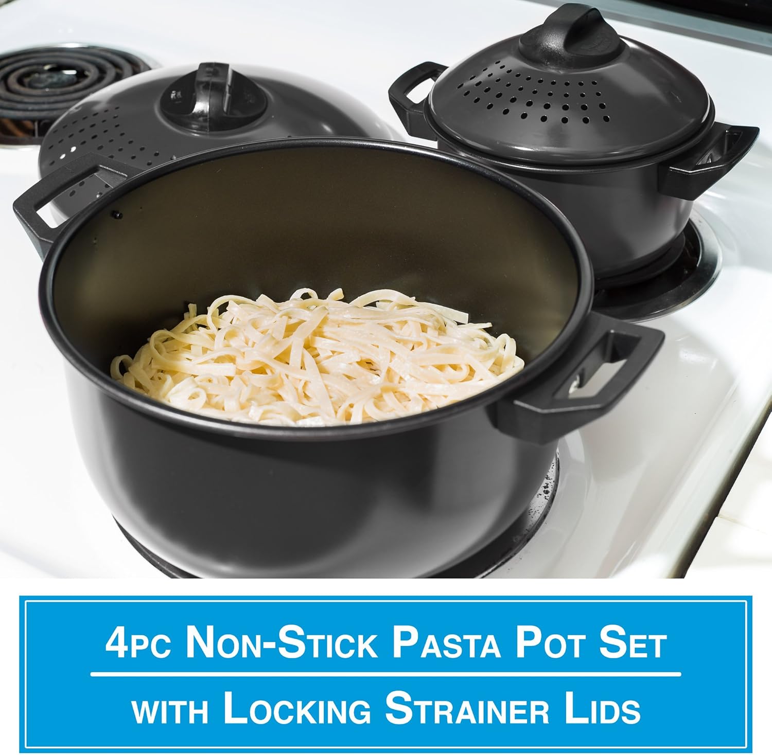 Cookware Pasta Pots Pots & Pans FAMILYSIZE 4L DURASTONE PASTA COOKING