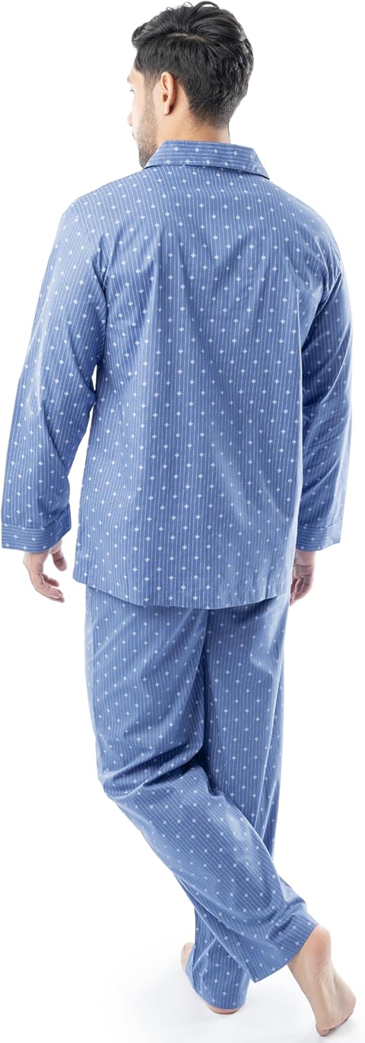Fruit of the Loom mens Long Sleeve Broadcloth Pajama Set - Image 2