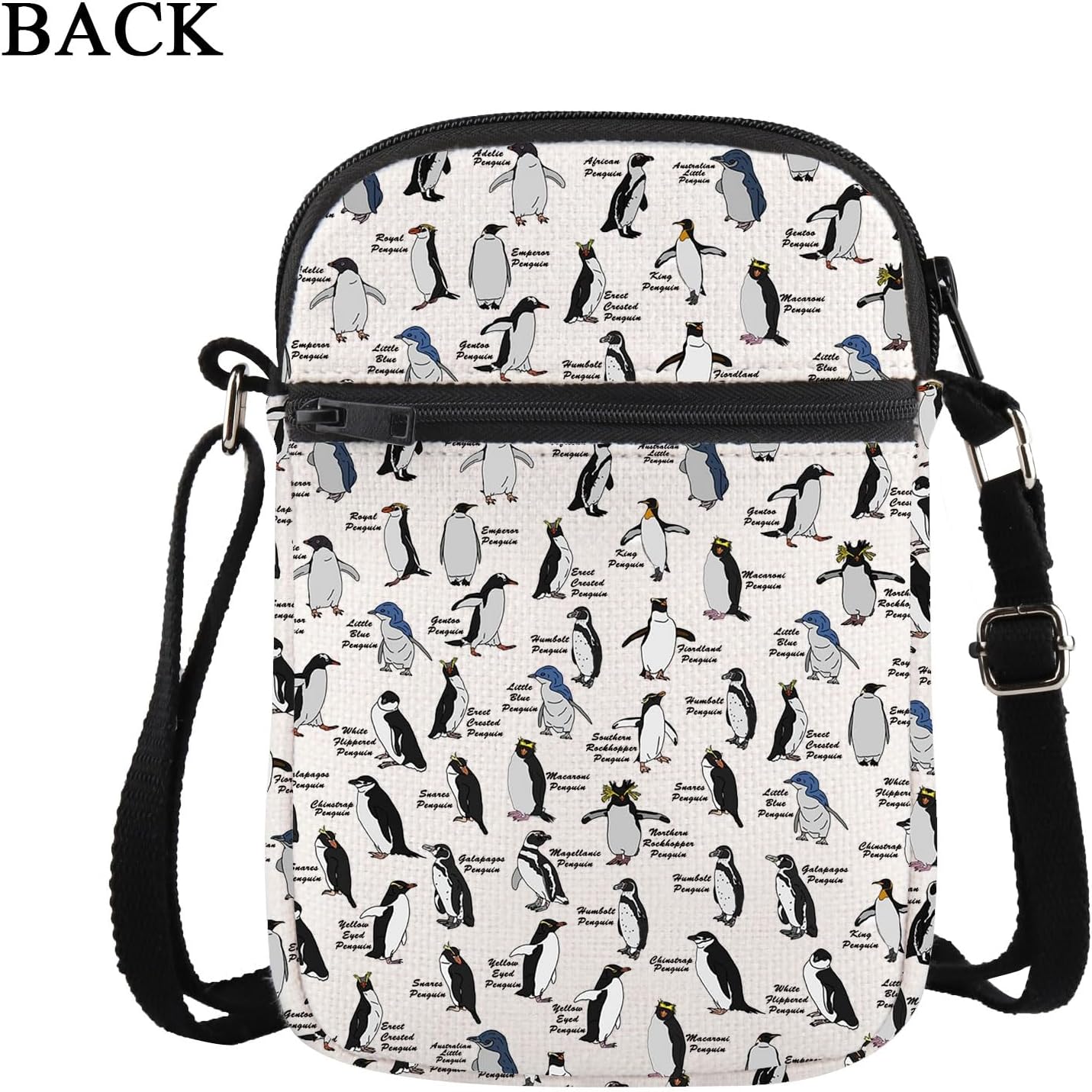 CMNIM Penguin Messenger Bag Penguin Lovers Gift Cute Penguin Gifts for Women Penguin Themed Adjustable Small Crossbody Bag
