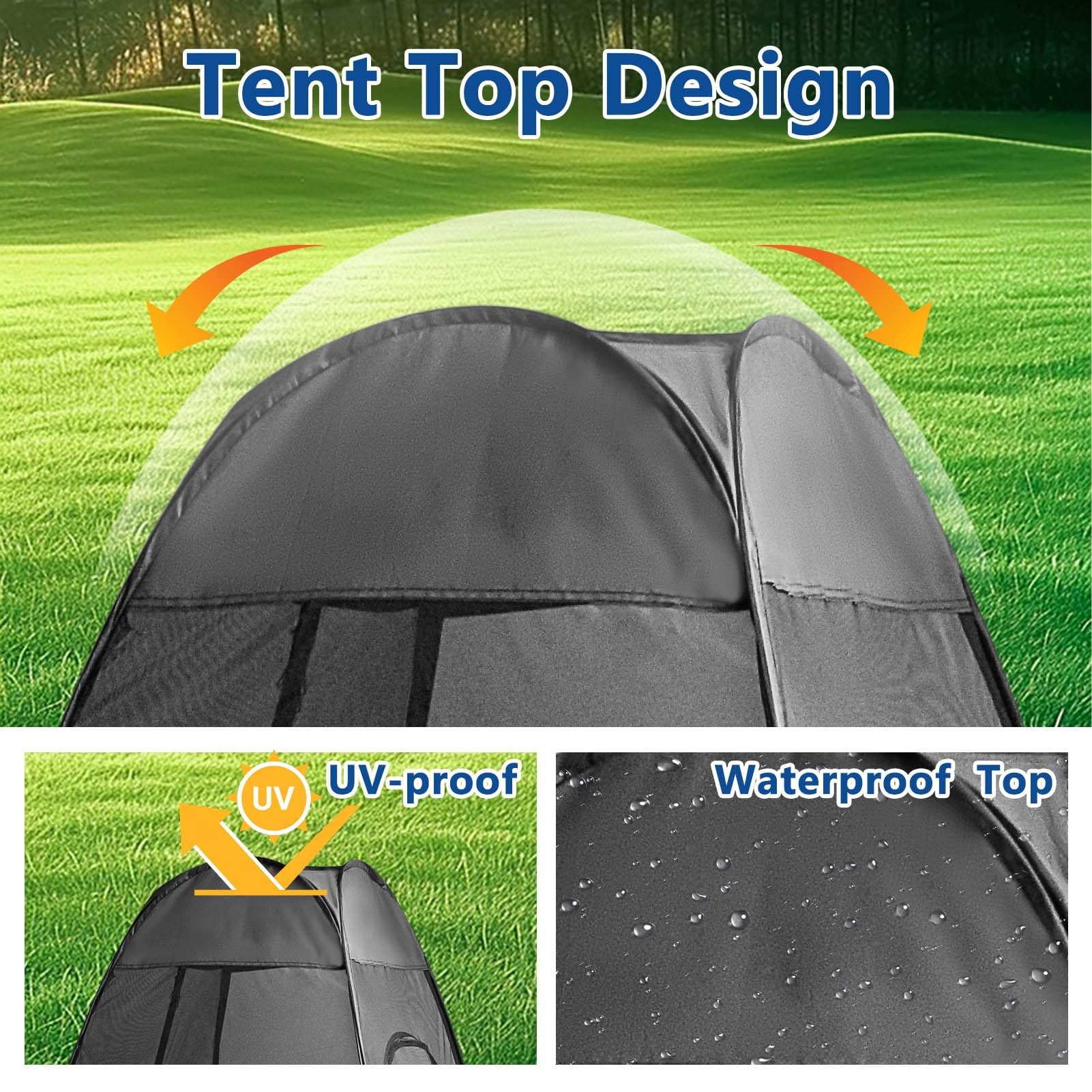 Pop Up Moskitonetz Zelt für Stuhl, One Person 360° Mesh Bugs Barrier Stuhl Moskito-Zelt mit Aufbewahrungsrucksack, Tragbarer Pop-Up-Stuhl, Moskitonetz für Camping, Angeln, Outdoor, Stuhl nicht im