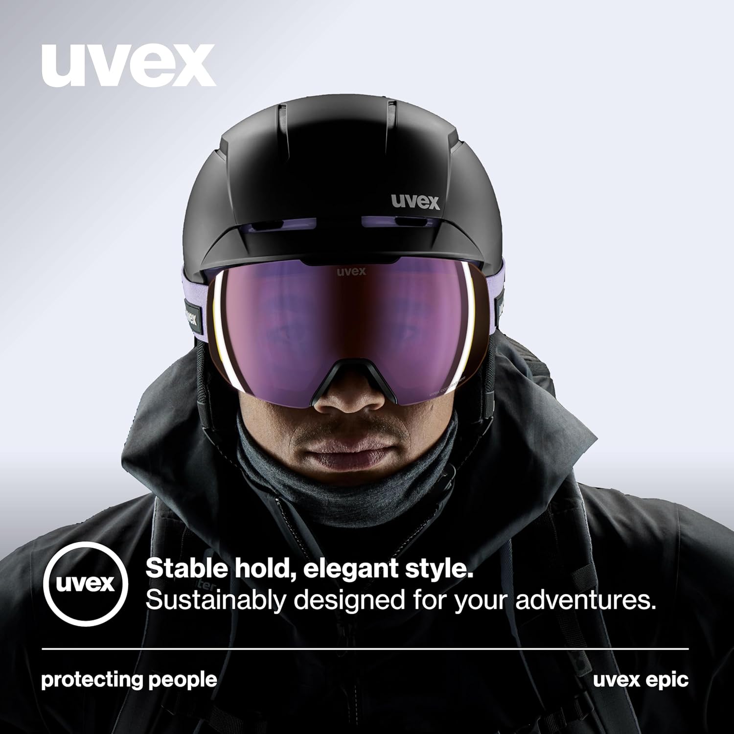 Uvex epic ATTRACT Ski Goggles Frameless 100% UV400 Protection Anti-Fog interchangeable Lens Snow Goggles for Men & Women