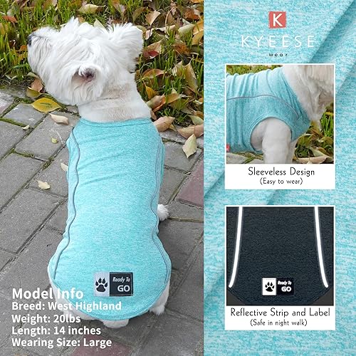 Miniatura 2 de KYEESE Camisa para perros grandes de secado rápido, suave, transpirable, protege contra las colas de zorro, camiseta con rayas reflectantes, ligera,