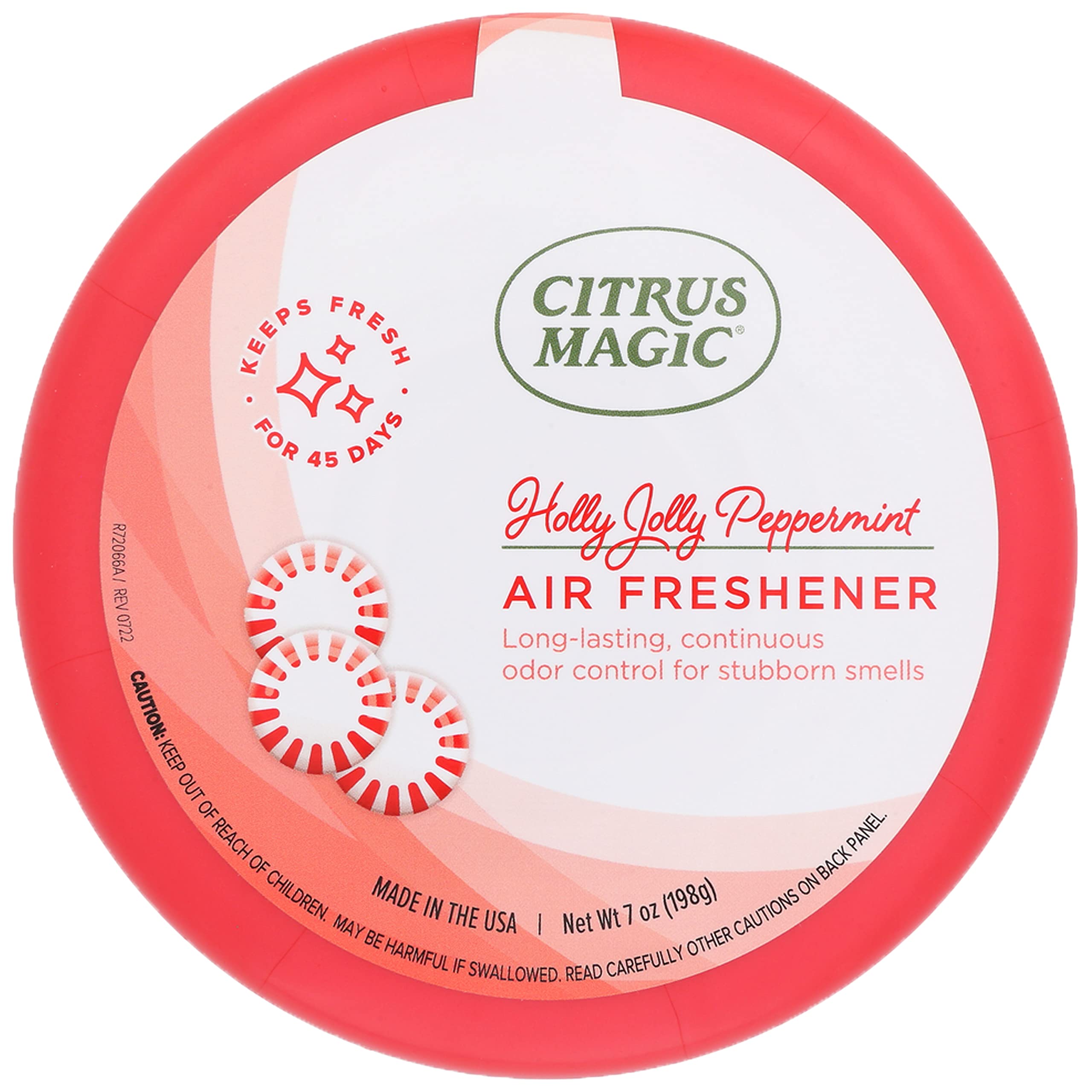 Ambientador sólido Citrus Magic Holiday con aroma a menta, 7 onzas