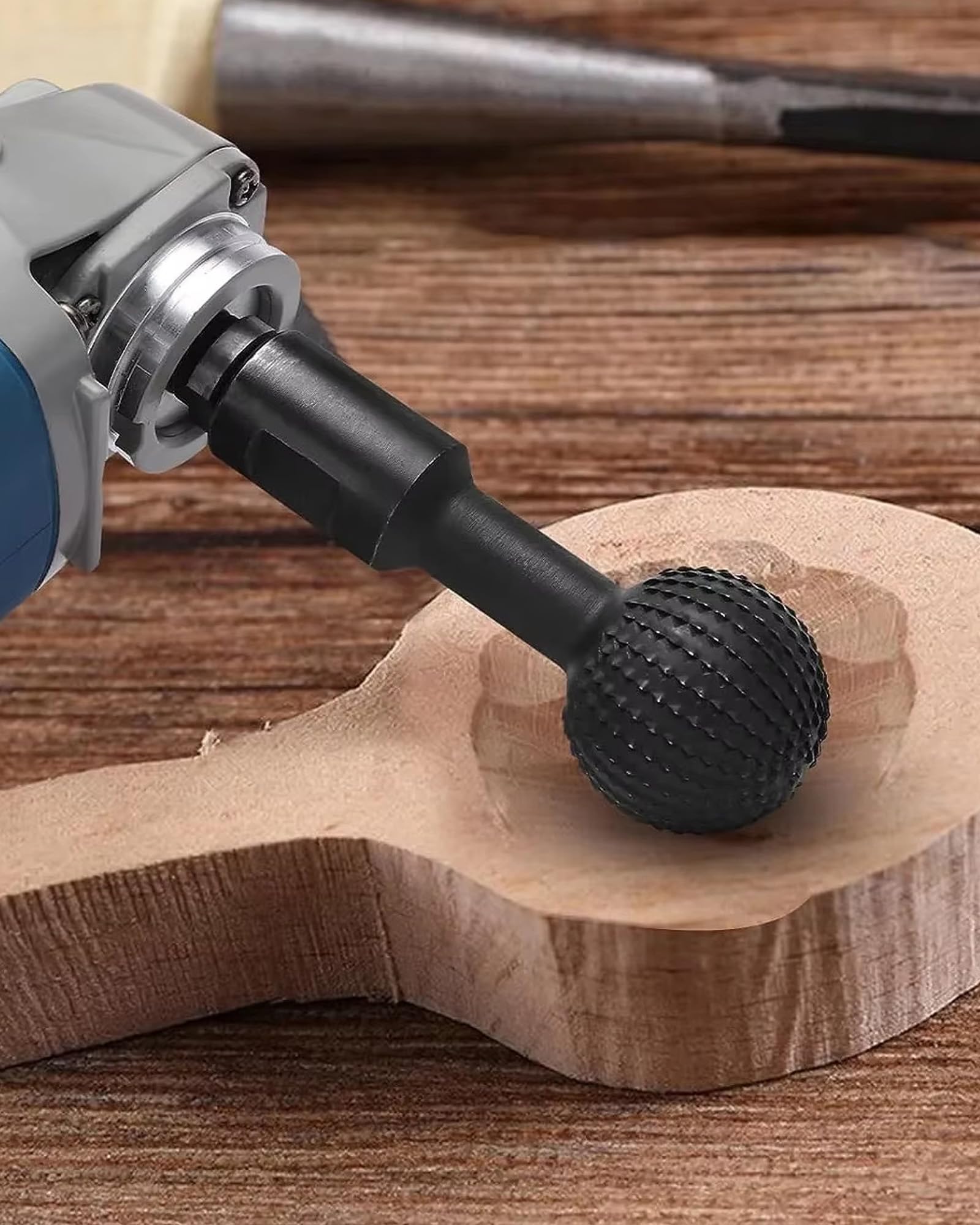 3 Stück M14 Kugelfräser Holz Schnitzen: Kugelmeißel Schnitzen Schleifköpfe Kugelraspel für 115/125mm Winkelschleifer
