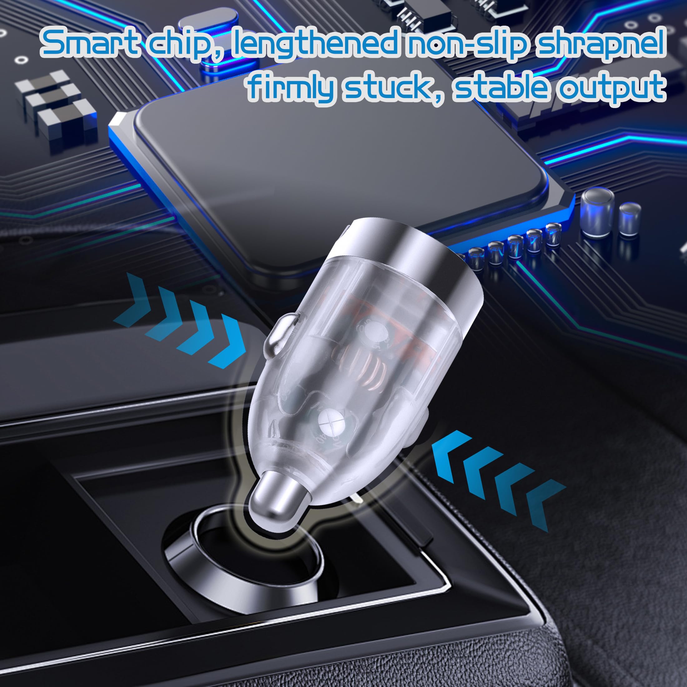Caricabatteria da auto YACSEJAO 125 W USB C e USB A PD/QC a 3 porte USB C adattatore di alimentazione per auto ricarica rapida accendisigari