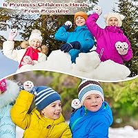 Vista 5 de Zhanmai 30 piezas de bolas de nieve de Navidad para peleas en interiores, bolas de nieve de Navidad de felpa con cara de muñeco de nieve