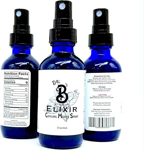 Miniatura 3 de Dr. B's Elixir - Botella refrescante en aerosol bucal de 2 onzas, proporciona alivio inmediato del dolor de los alimentos picantes.
