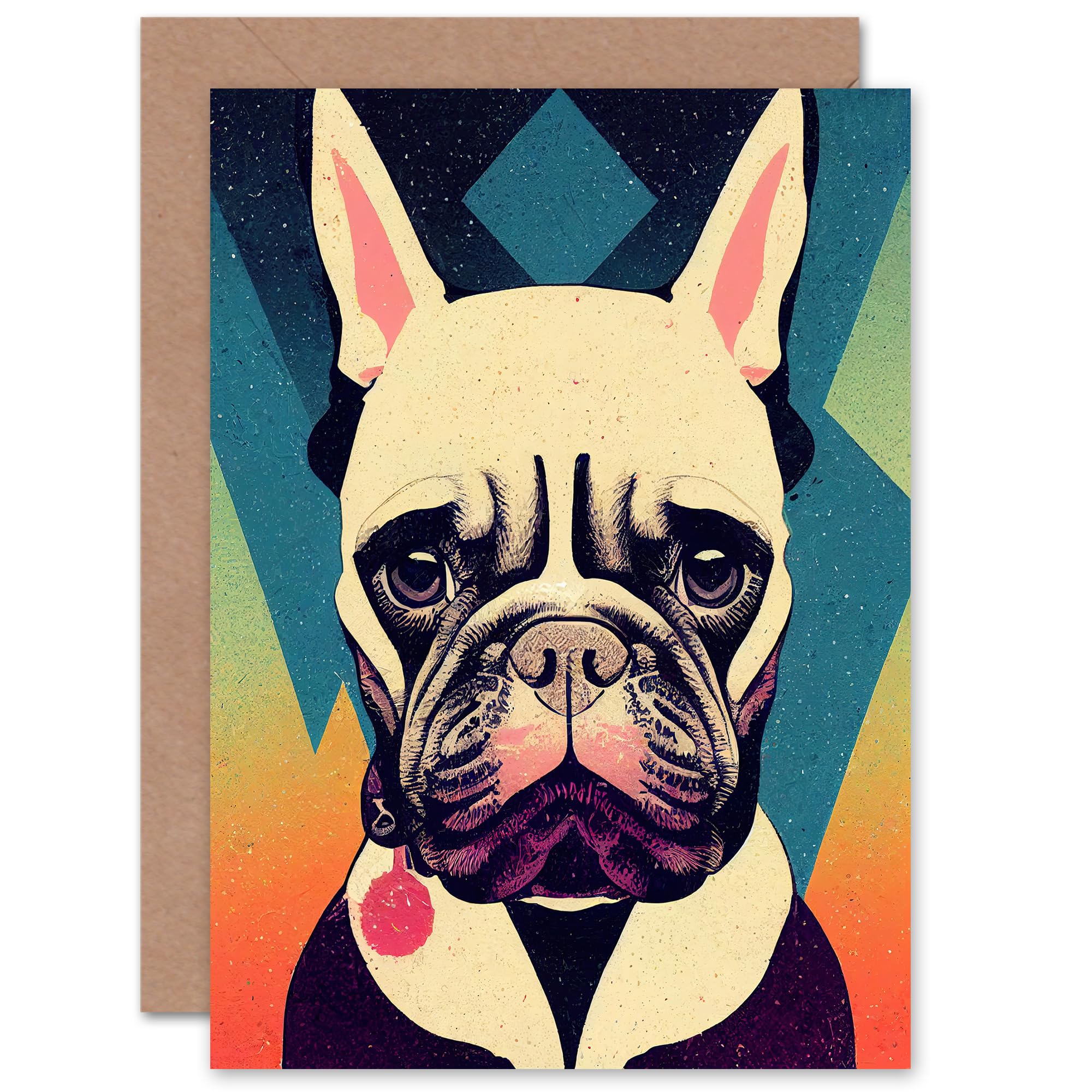 Artery8 Bulldog Greeting Card - Birthday Thank You Card