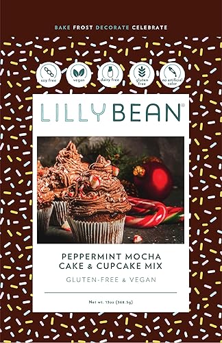 LillyBean Gluten Free Peppermint Mocha Cupcake Mix with No Artificial