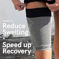 Vista 3 de Zensah Thigh Compression Sleeve - Support for Pulled Hamstring, Quad Strain, Groin Compression Wrap for Men and Women