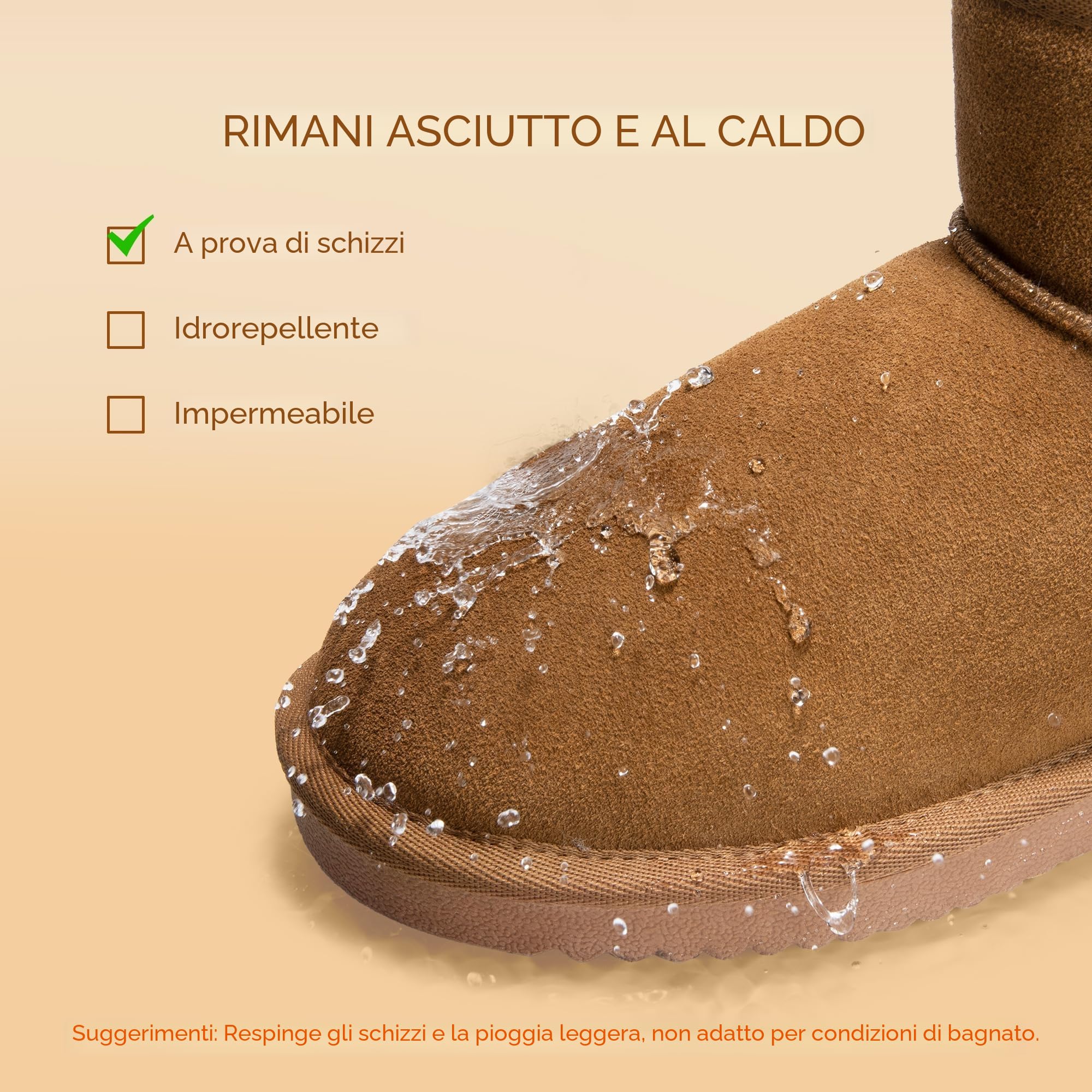 DREAM PAIRS Stivali da Neve da Donna in Vera Pelle, Resistenti Antiscivolo Comodi Caldi Stivaletti Invernali Alla Caviglia FuzzyClassic