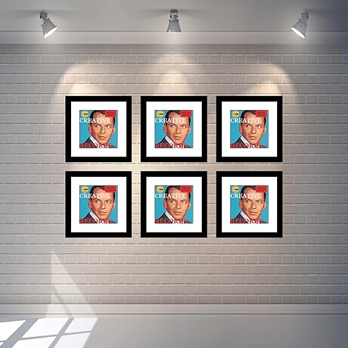 Miniatura 9 de Creative Picture Frames Marco de registro de una sola cubierta de 7 x 7 pulgadas con paspartú negro para exhibir 7 pulgadas y 45 rpm con funda de