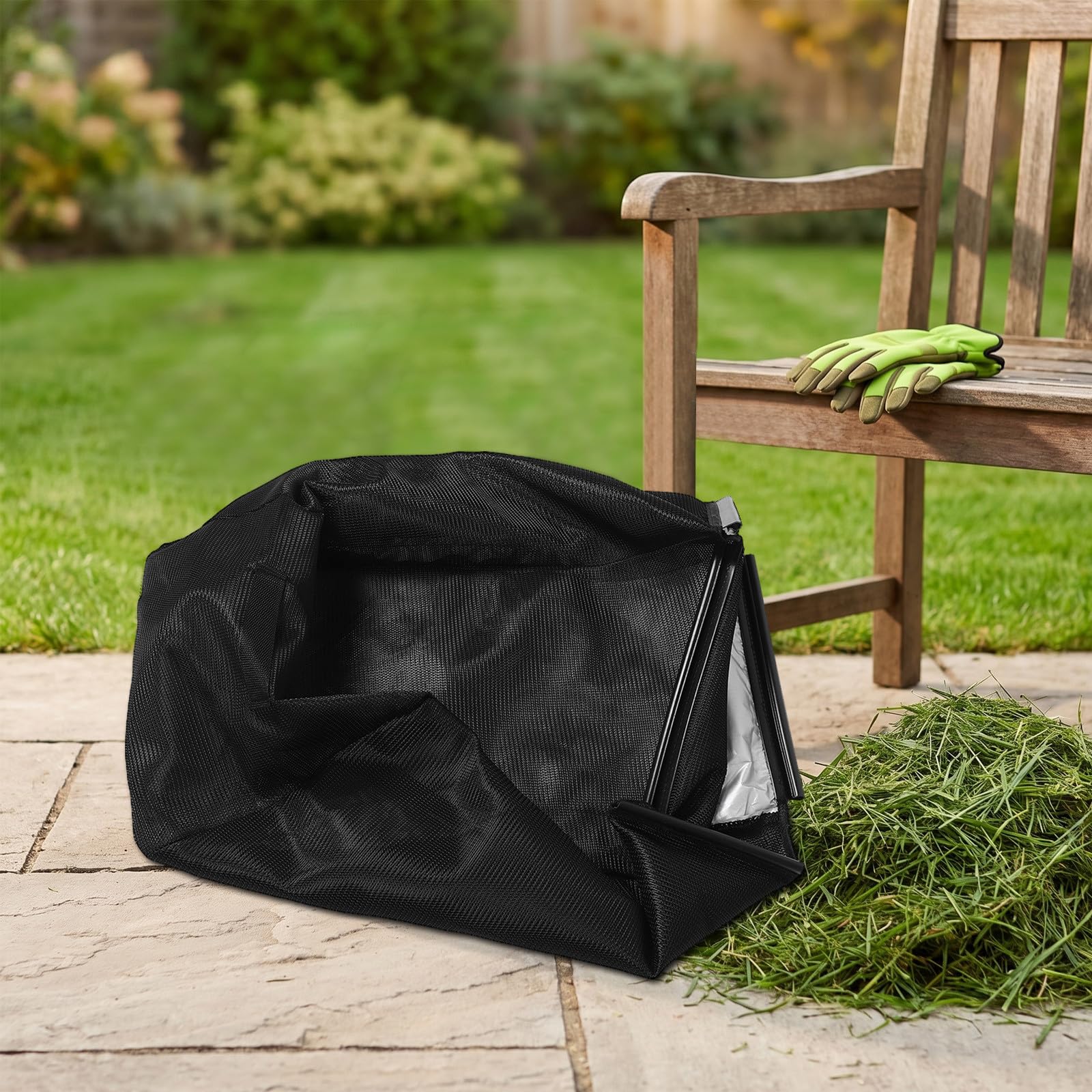 INOOMP Sacco di Raccolta Riutilizzabile per Tosaerba | Accessorio per Tosaerba a Spinta, Sacco di Raccolta per Prato e Giardino | Compatibile con Honda HRJ216/HRJ196/HRU216