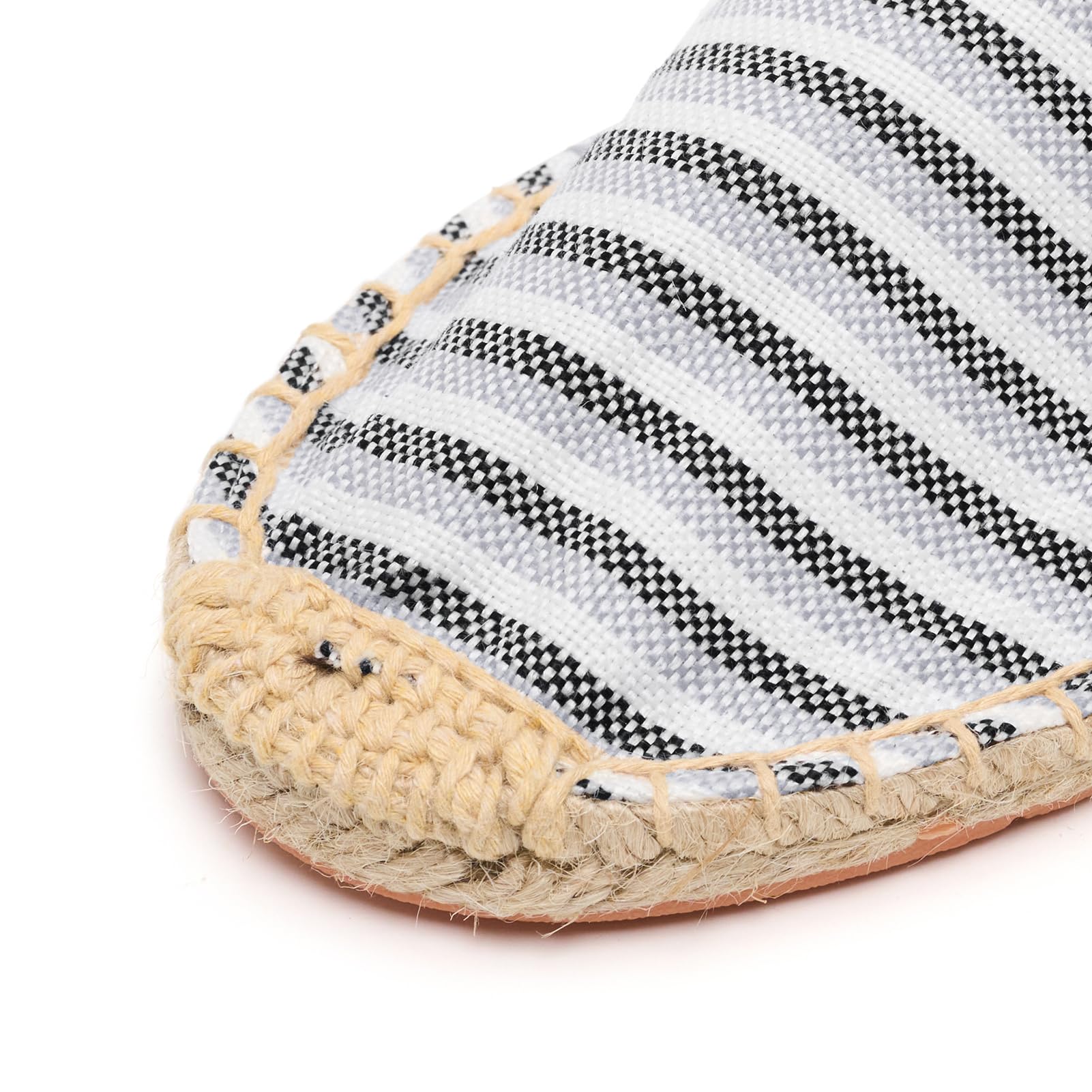 Alexis Leroy Espadryle męskie w paski, płócienne buty bez sznurowadeł z gumową podeszwą, letnie buty na co dzień