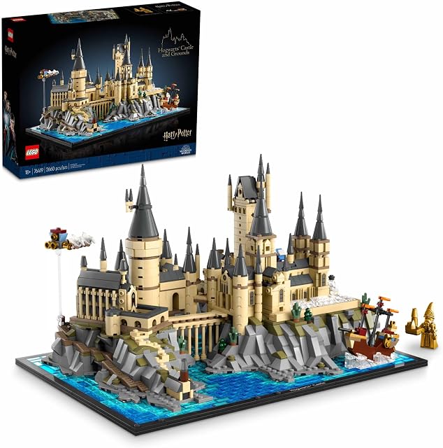 LEGO Harry Potter Ensemble de Construction Château et Terrains de Poudlard 76419, Idée Cadeau pour Adultes, Modèle d'Exposition Constructible, Ensemble de Jeu Collectible Harry Potter, Recréez des Scènes Iconiques du Monde des Sorciers