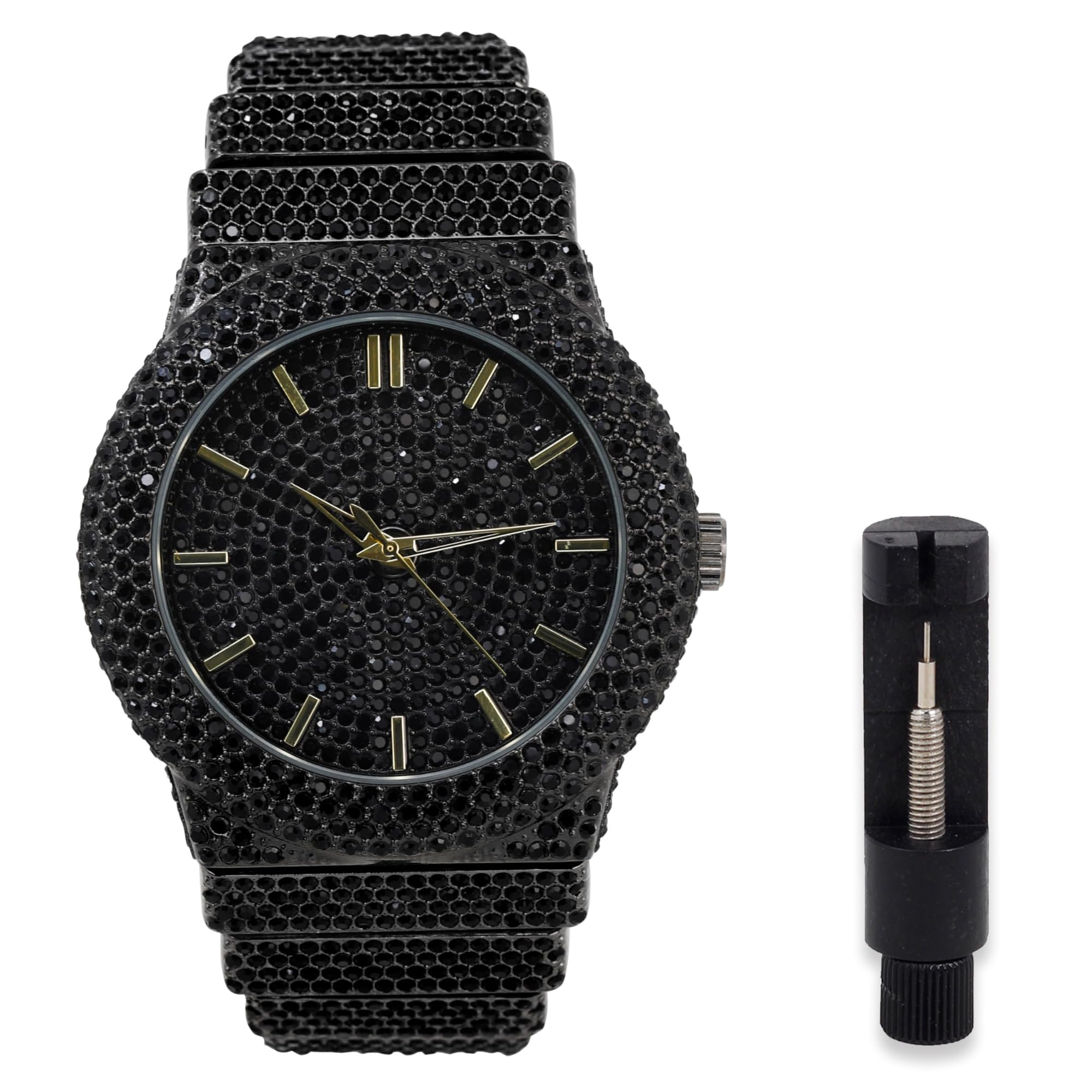 Ice Star Reloj de Diamante Totalmente Helado para Hombre, Caja de 46 mm