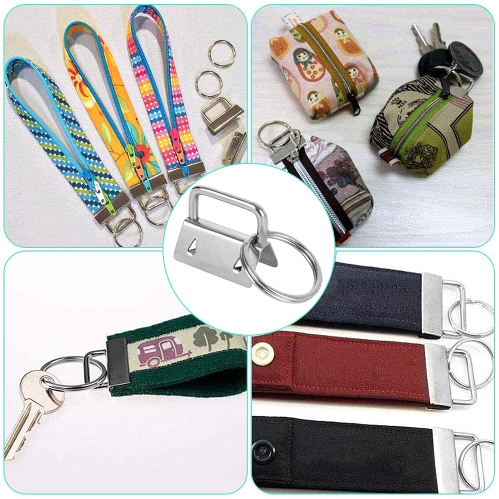 Lot De 60 Attaches Porte-Clés Et Anneaux - Matériel DIY Pour Sacs, Bracelets Et Lanières | Idéal Création Artisanale