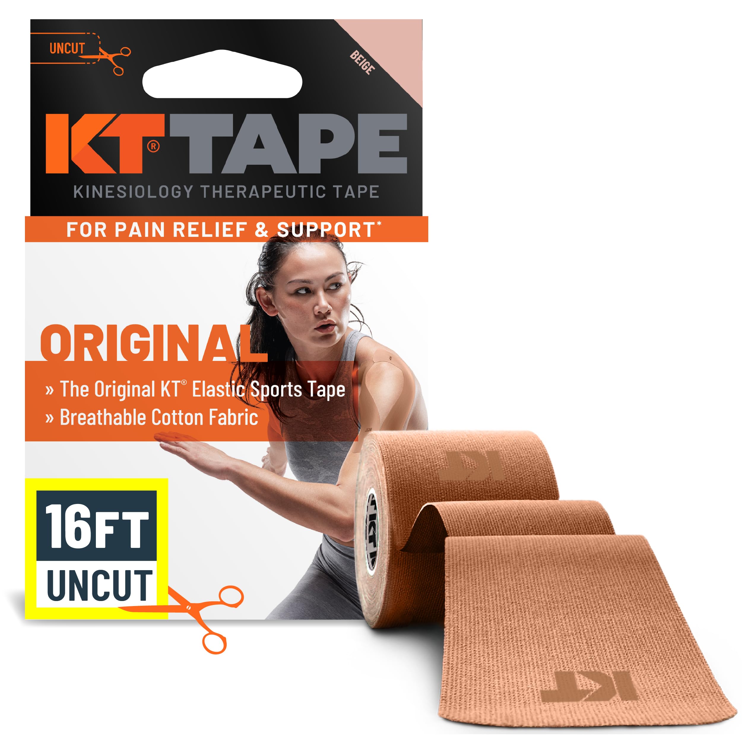 KT Tape - Oryginalna taśma kinezjologiczna z nieoszlifowanej bawełny