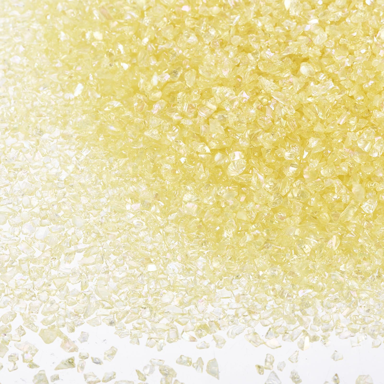 sourcing map 3 Pcs Crushed Glass for Resin Art, 50g Irregular Metallic Chunky Chips Small Broken Crushed Glass Glitter Pieces for Crafts DIY Vase Filler Jewelry Making Decor, Orange Yellow
