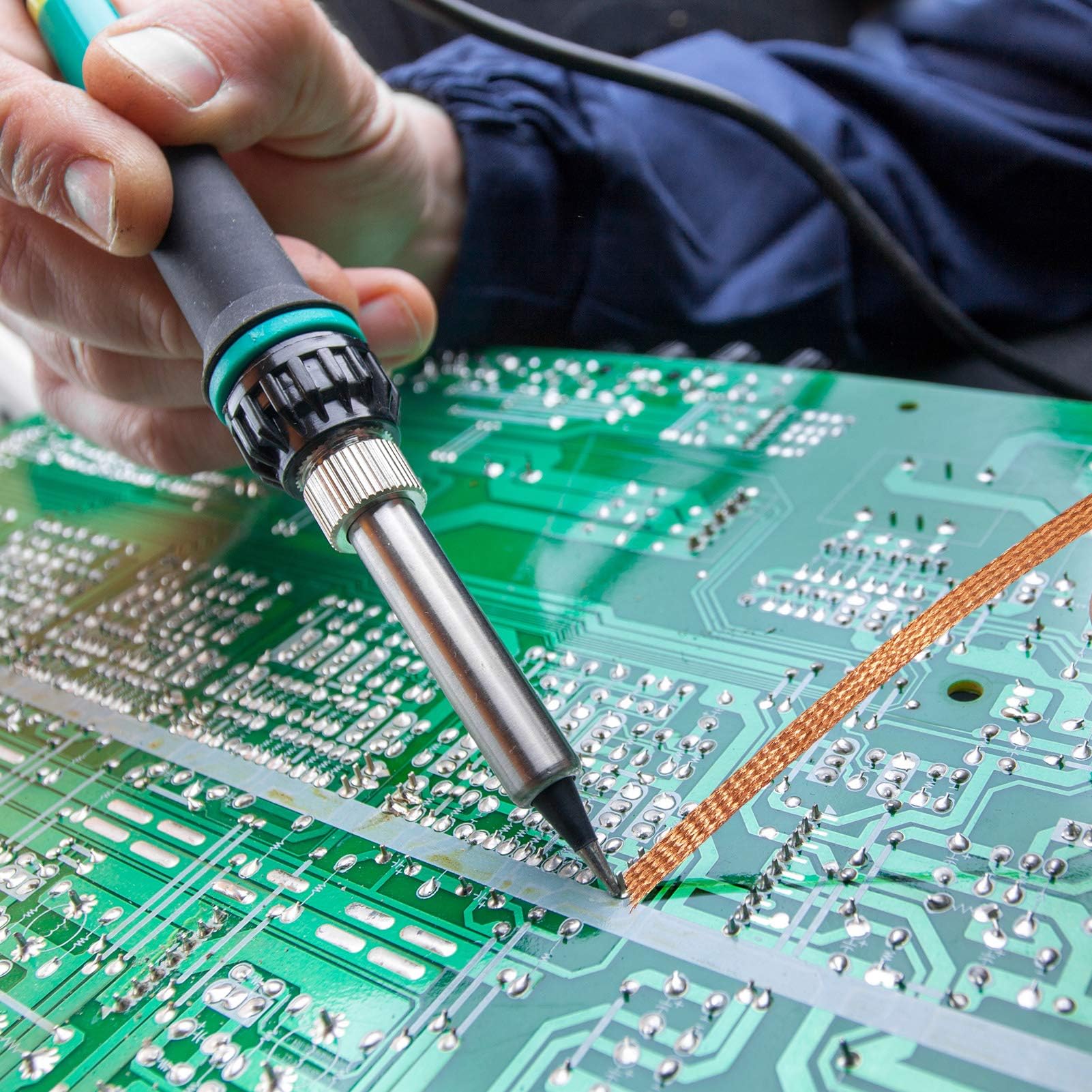 Rete Dissaldante Stoppino,4 Pezzi Treccia Dissaldante in Rame 2mm/2.5mm/3mm/3.5mm Filo di Rame per Rimozione Stagno Saldatura Elettronica e Riparazione PCB