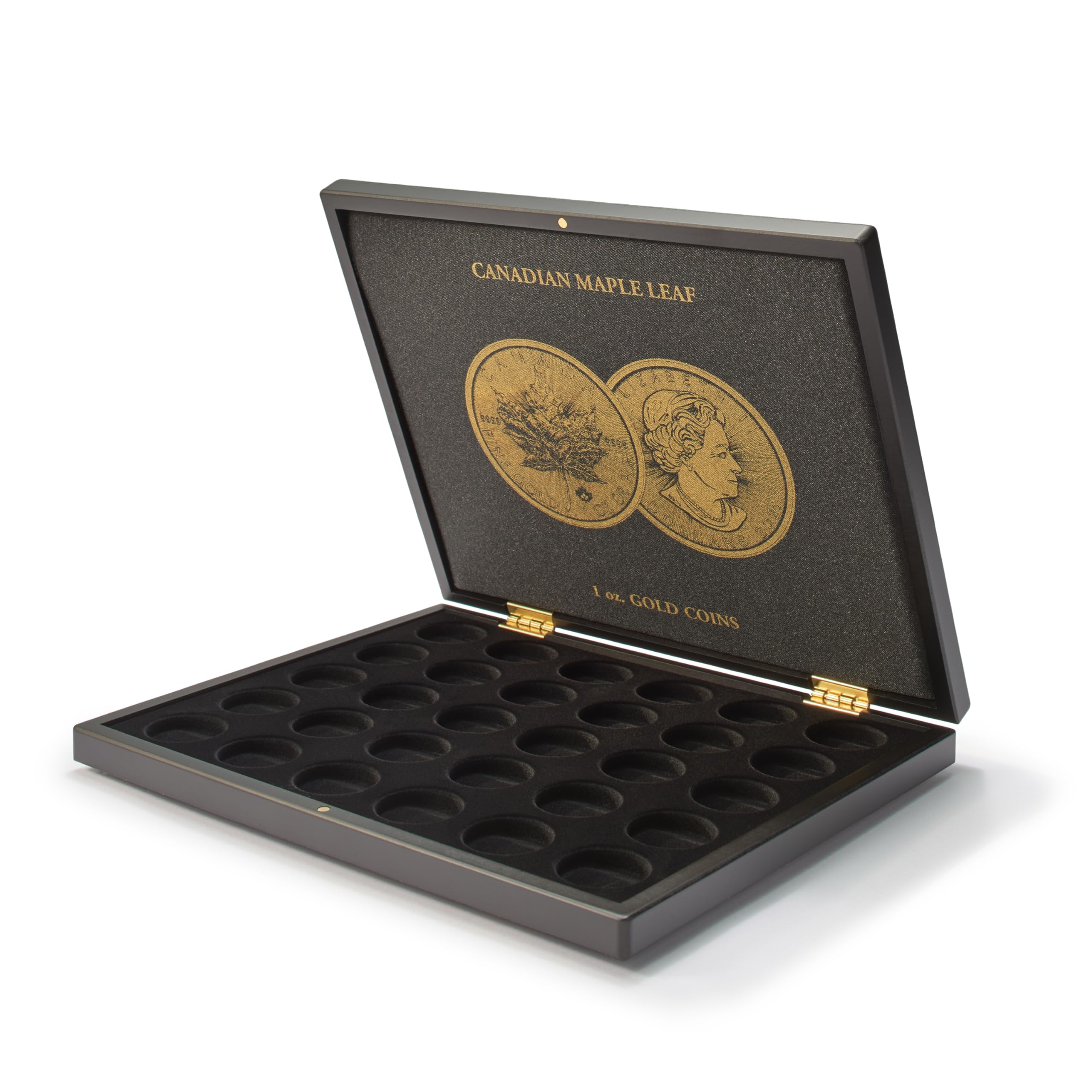 Leuchtturm Astuccio Volterra Per Lingotto D’Oro Da 250g – Custodia In Legno Mogano Con Velluto, 120x90x34 Mm