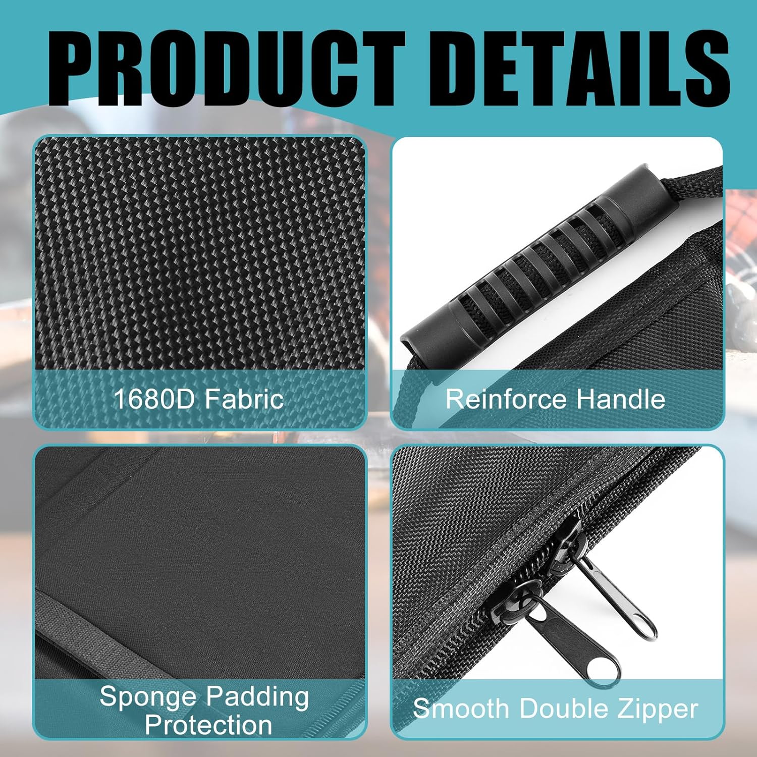 Guide Rail Bag 1680d Polyester Protective Track Saw Bag for Transporting Track Saw Guide Rails and Accessories, up to 55''
