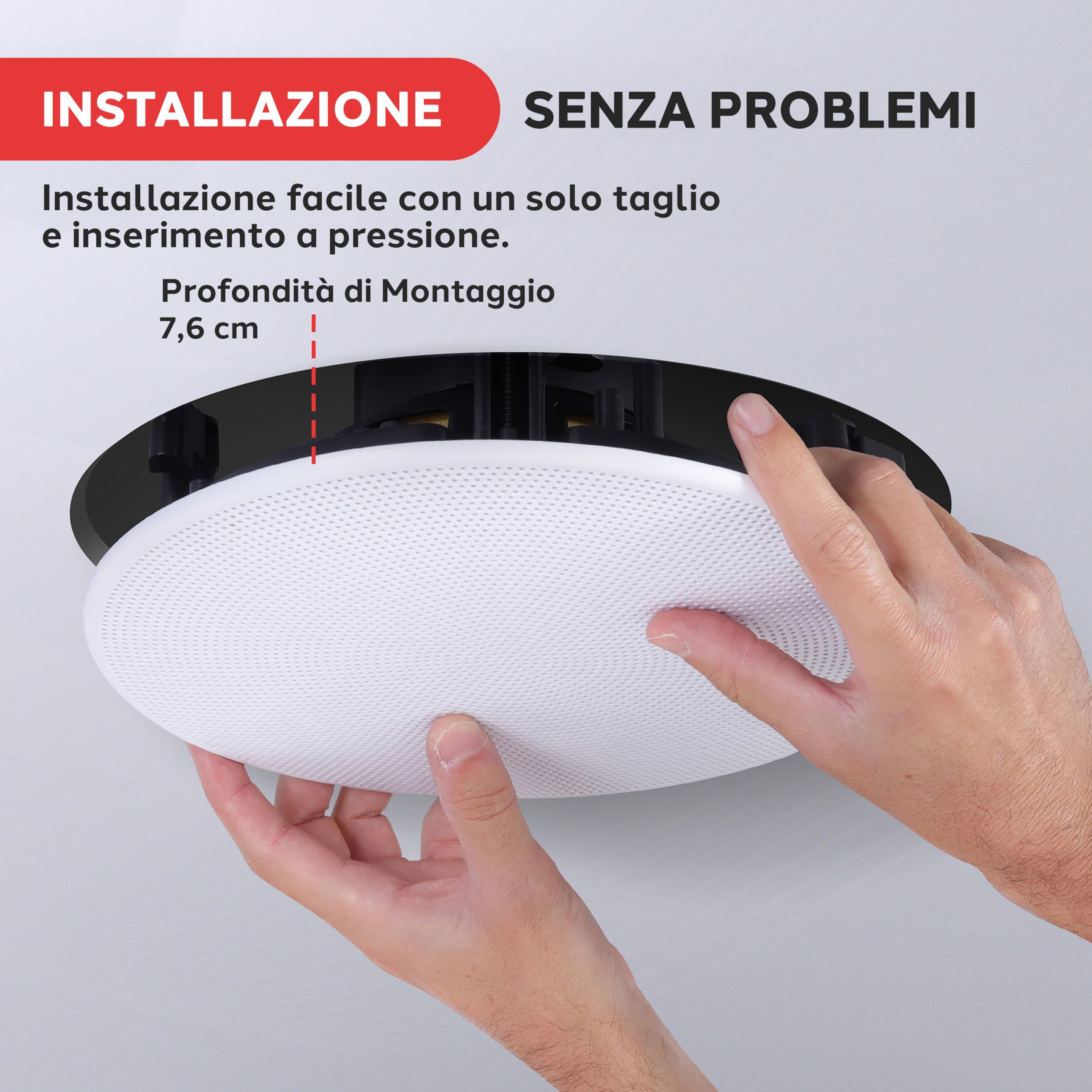 Pyle Altoparlanti Casse da Incasso 13,33 cm a 2 Vie 150 Watt 8 Ohm Bianco