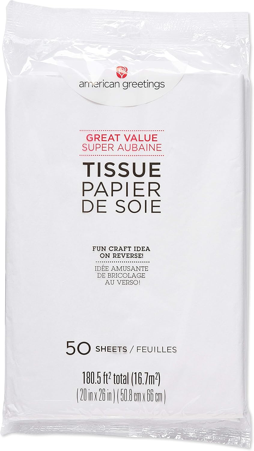 American Greetings 50 Sheet White Tissue Paper for Father’s Day, Graduation, Birthdays and All Occasions : Health & Household