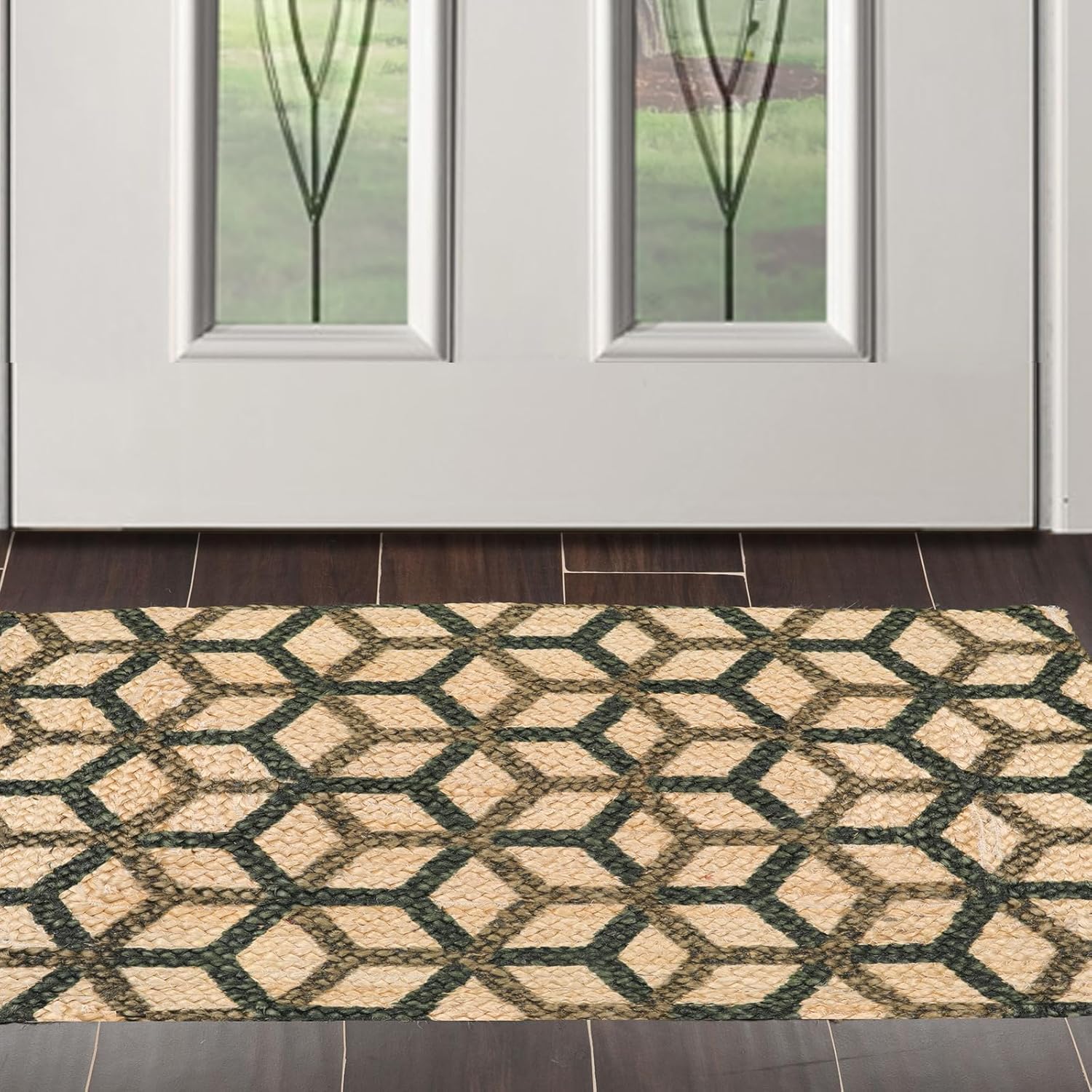 Soft Indoor Area Rug 2'x3' – 100% Polyester Non-Slip Small Accent Rug for Bedroom, Living Room, Entryway, Bathroom – Machine Washable Modern Carpet Floor Mat (1, #20)
