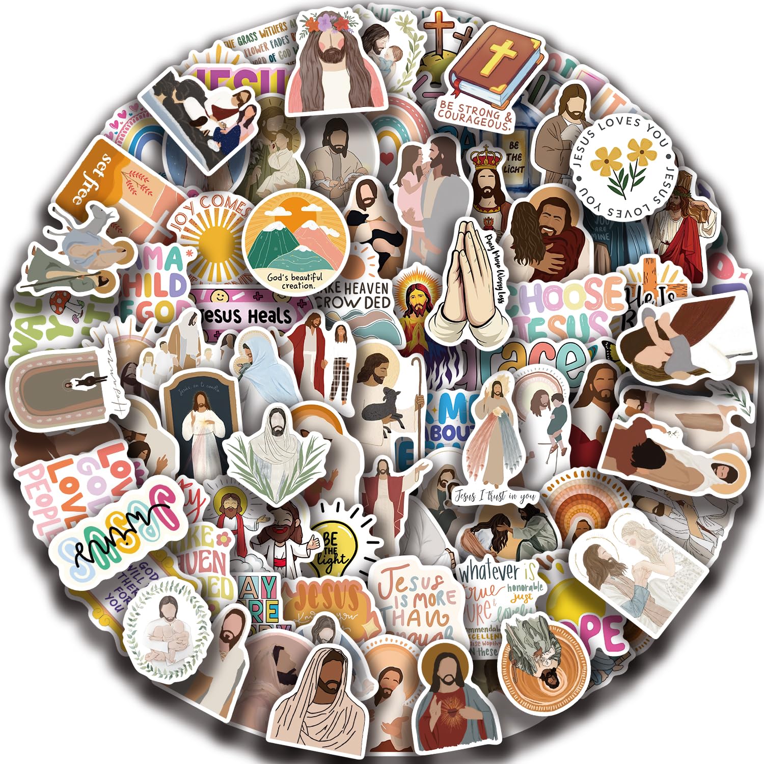 100PCS Inspirational Christian Stickers - Image 2