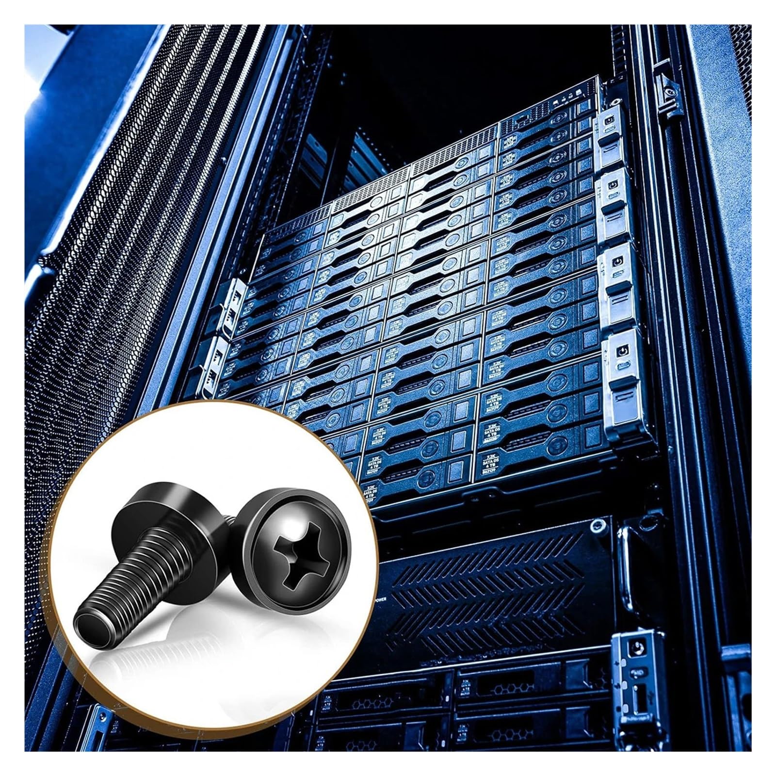 Rack-Montageschrauben-Käfigmutternsatz, M6×16 mm