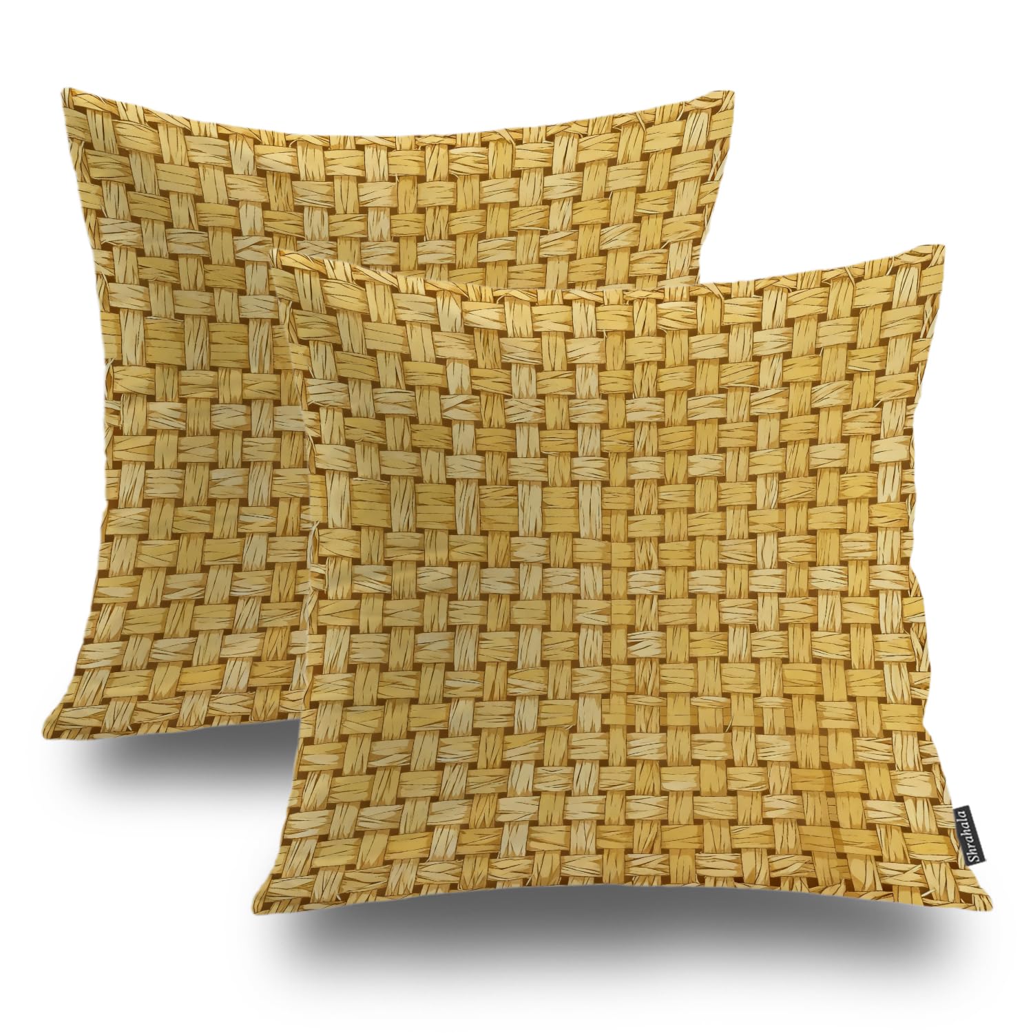 Taie de coussin lin jaune lavable pour masquer vos vieux inserts