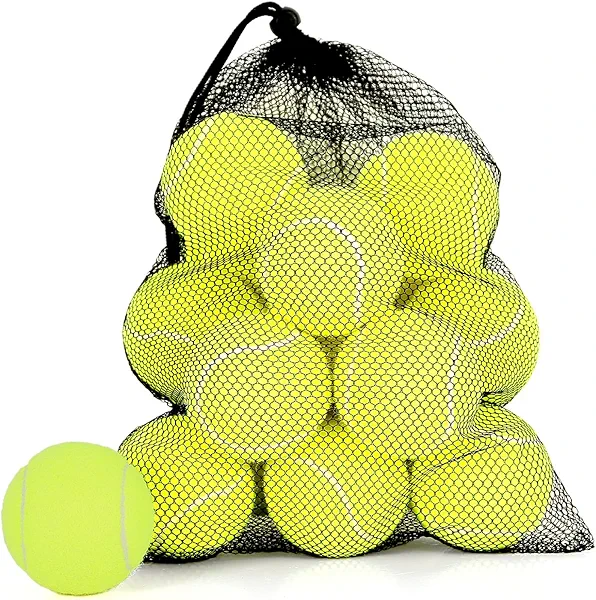 MRYCZ FYRHD 24 Pack Tennis Balls, Training Tennis Balls, Pet Dog Playing Balls, Practice Tennis Balls with Mesh Bag for Transport and Beginner Training
