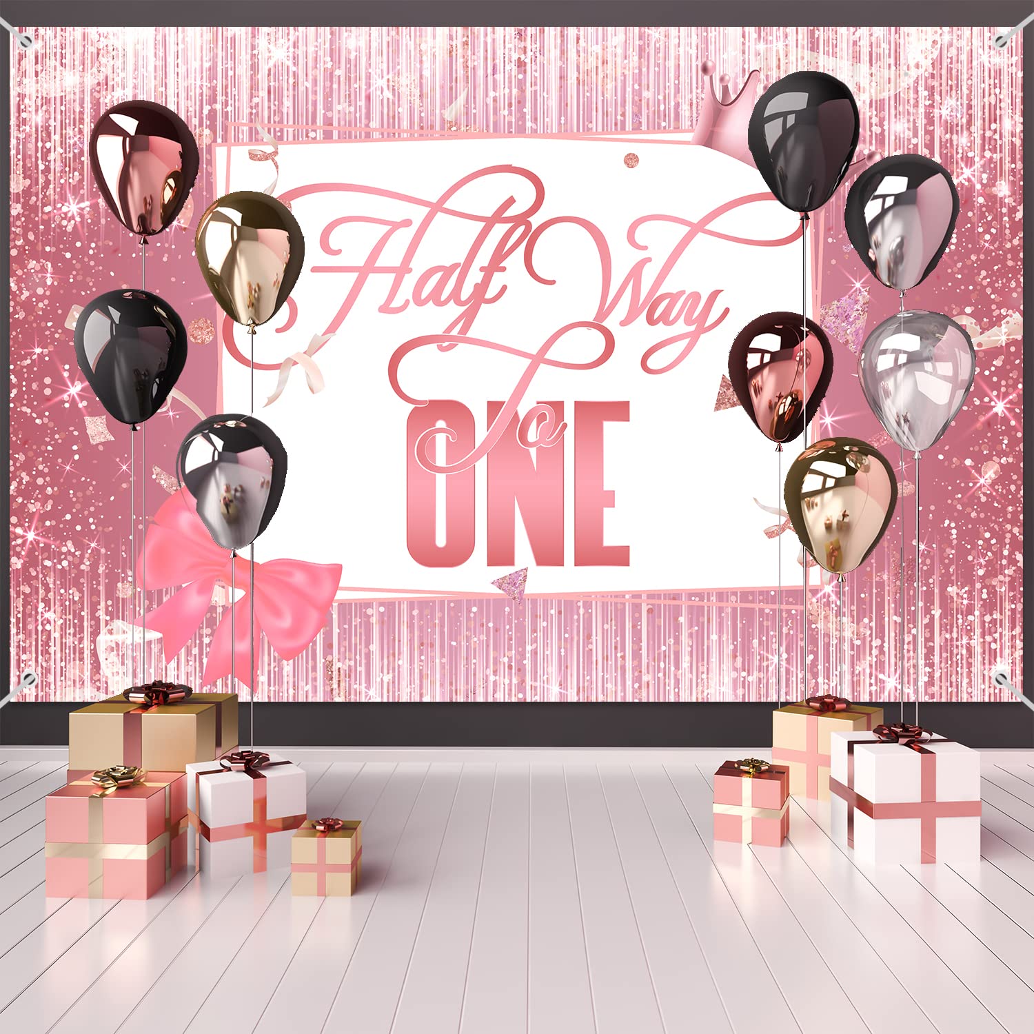 Happy Half Birthday Banner – 2,1 X 1,5 M Foto-Hintergrund Für 6-Monats-Party, Baby-Fotoshooting & Deko