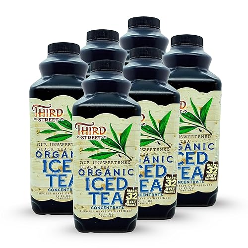 Third Street Chai Té negro sin azúcar, 32 onzas (paquete de 6) (FG.ITUB00132G)