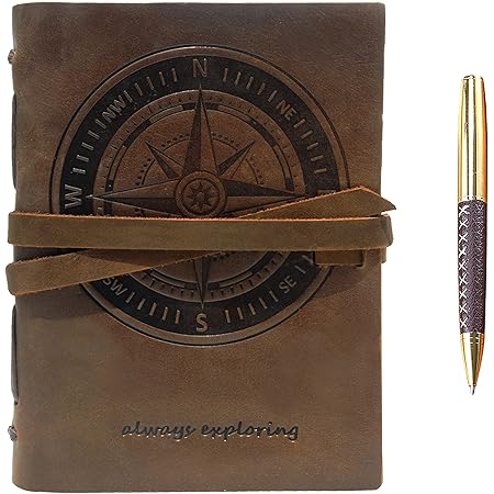 Quaderni Di Carta In Pelle Di Vacchetta Blocco Note Vuoto Da 64 - Foto 8